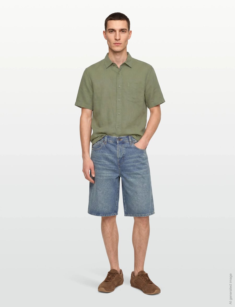 Dickies - 958 13 INCH LOOSE SHORT JEANS - džinsa šorti - khaki tntd blue - 0