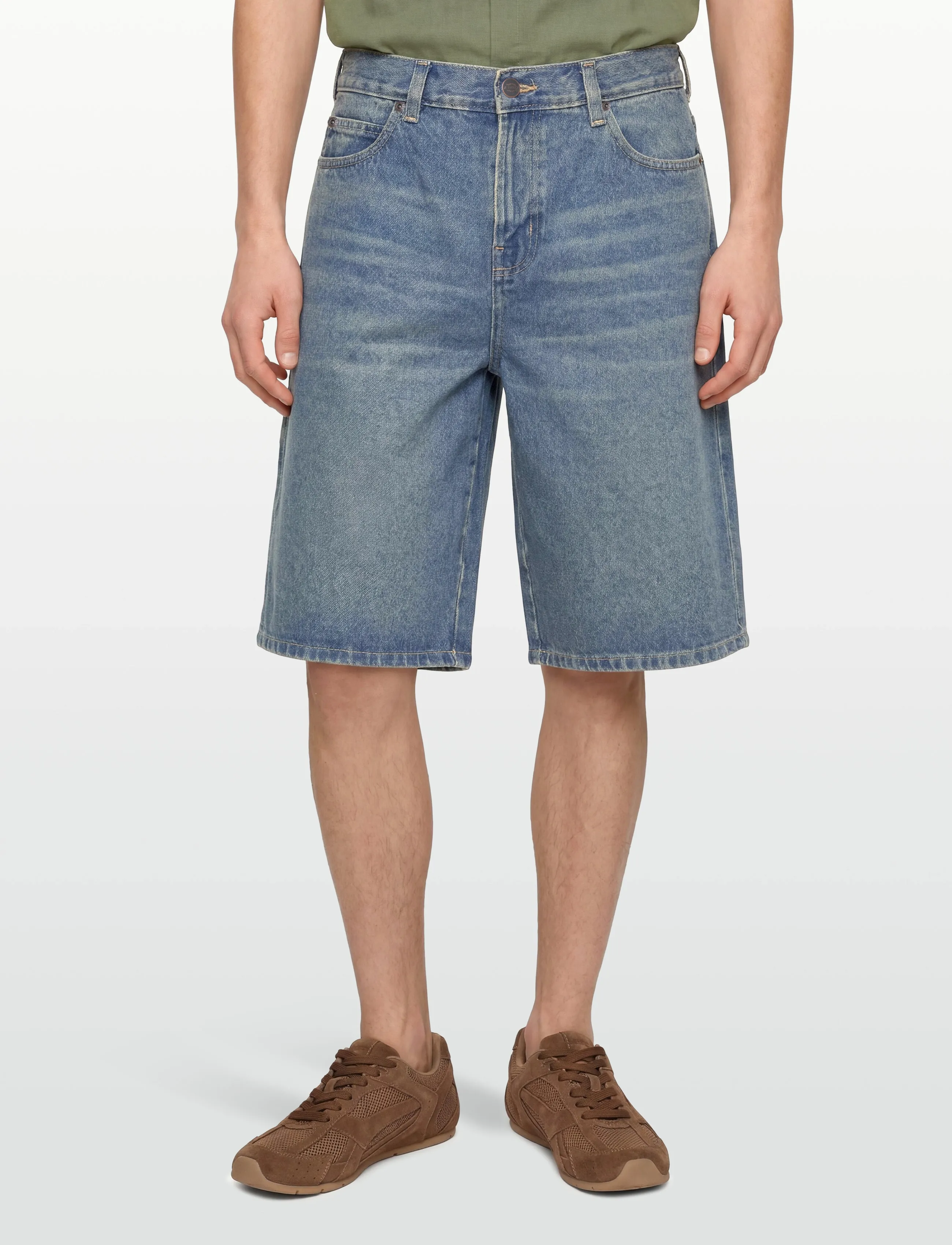 Dickies - 958 13 INCH LOOSE SHORT JEANS - džinsa šorti - khaki tntd blue - 3