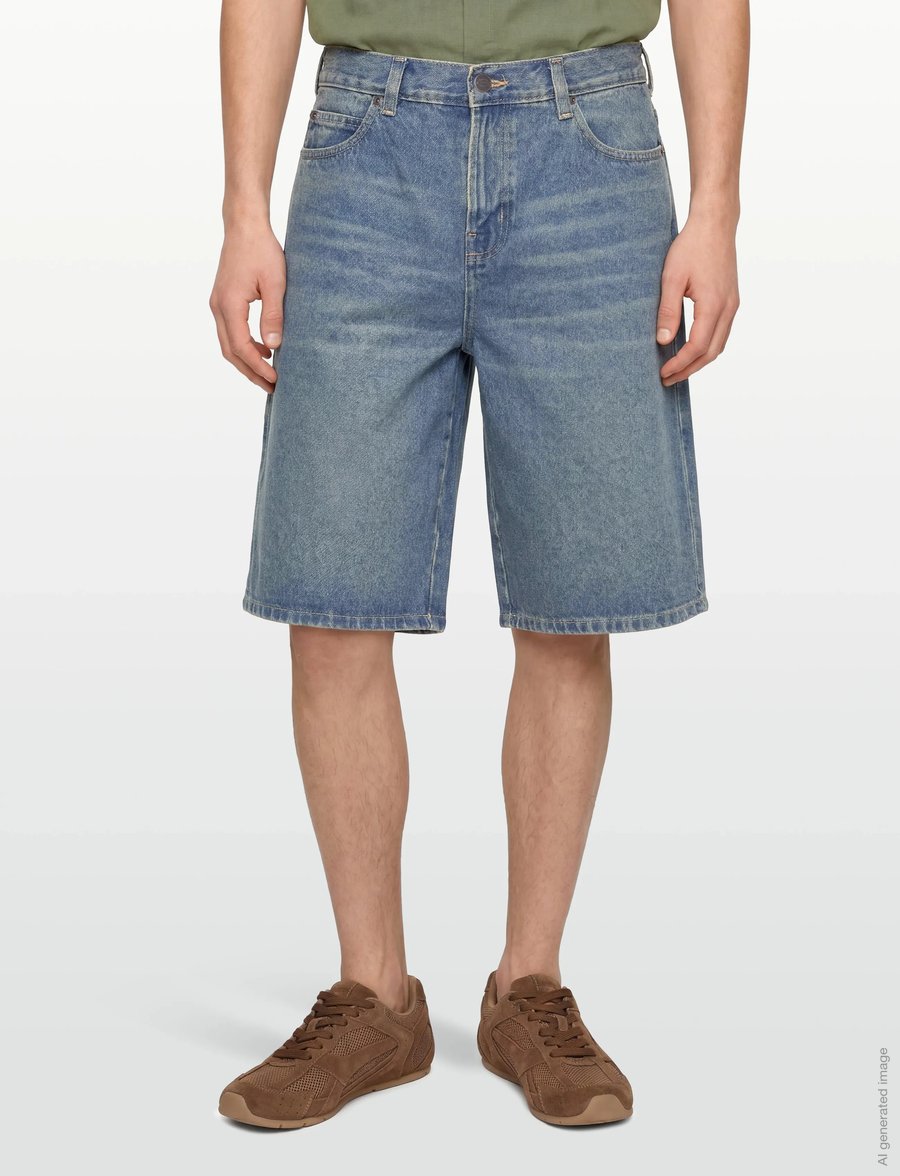 Dickies - 958 13 INCH LOOSE SHORT JEANS - džinsa šorti - khaki tntd blue - 3