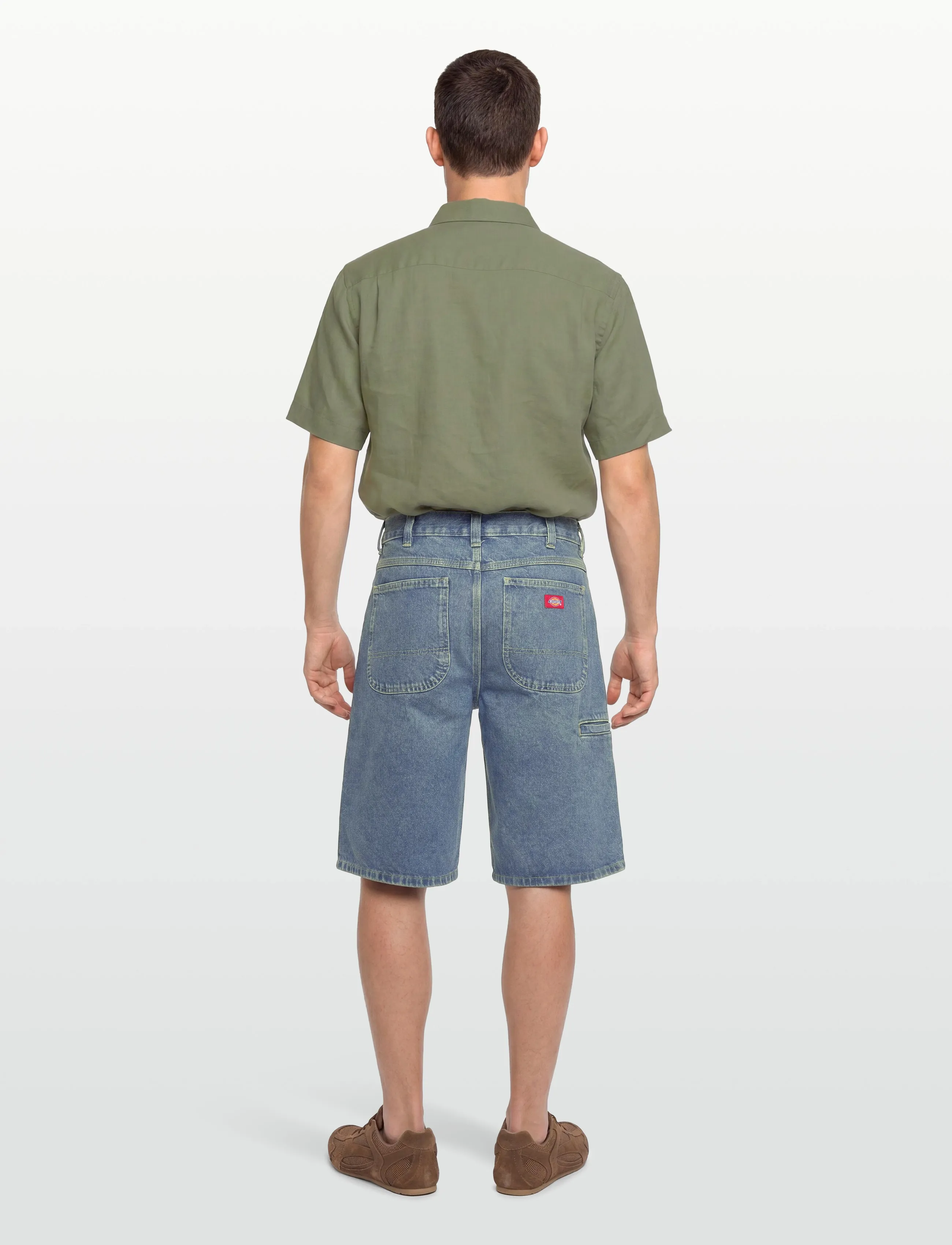 Dickies - 958 13 INCH LOOSE SHORT JEANS - džinsa šorti - khaki tntd blue - 4