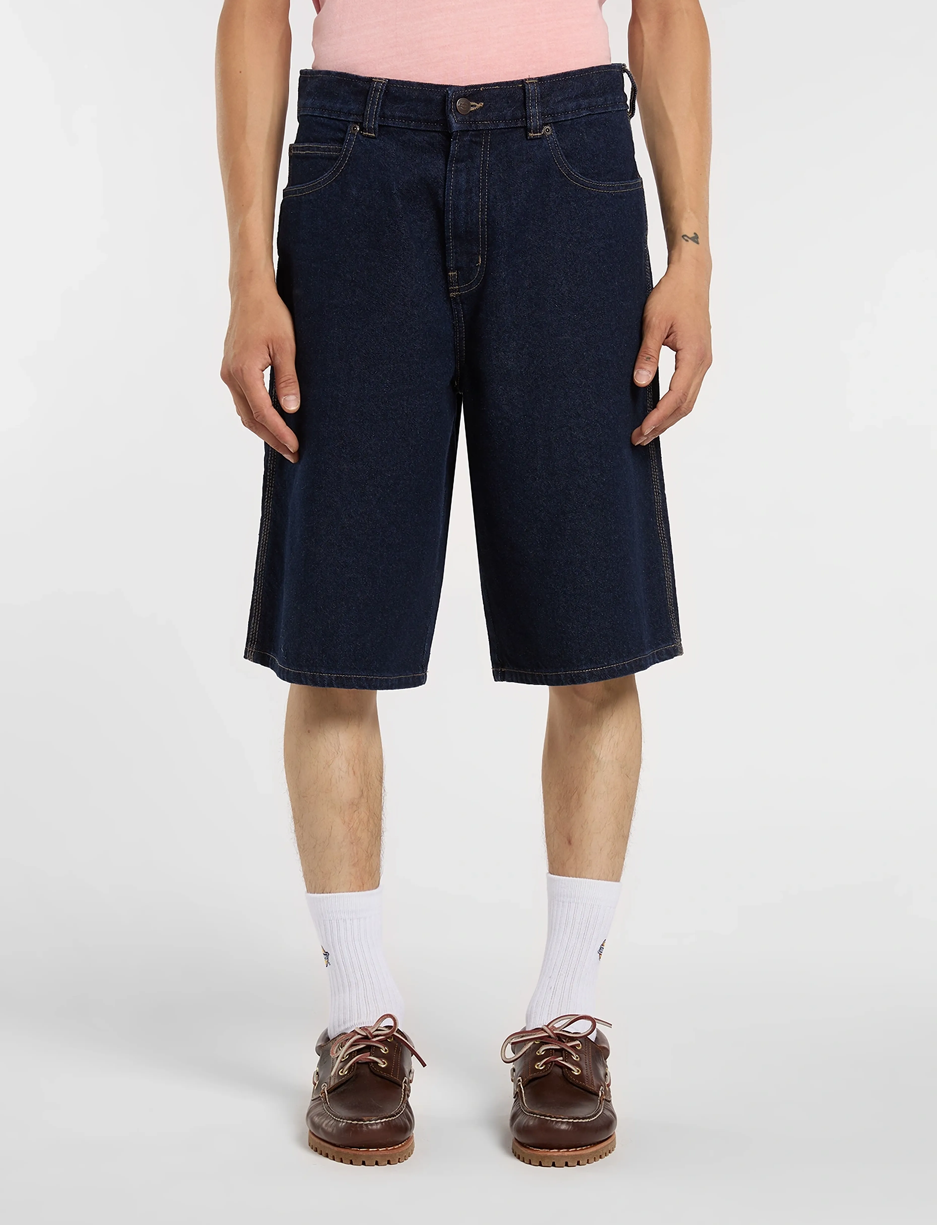 Dickies 958 13 Inch Loose Short Jeans, 28, Shorts, Marineblau - Denim Männerswear