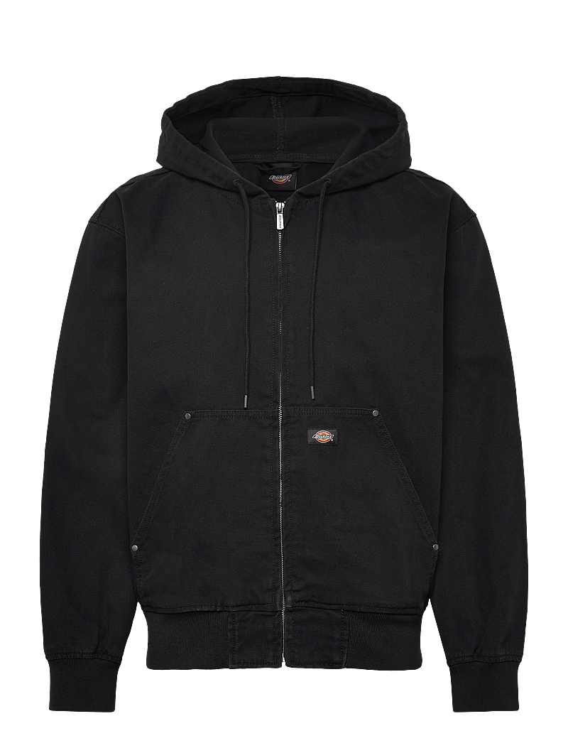 Dickies - UNLINED CANVAS HOODED BOMBER - kevadjoped - black - 0