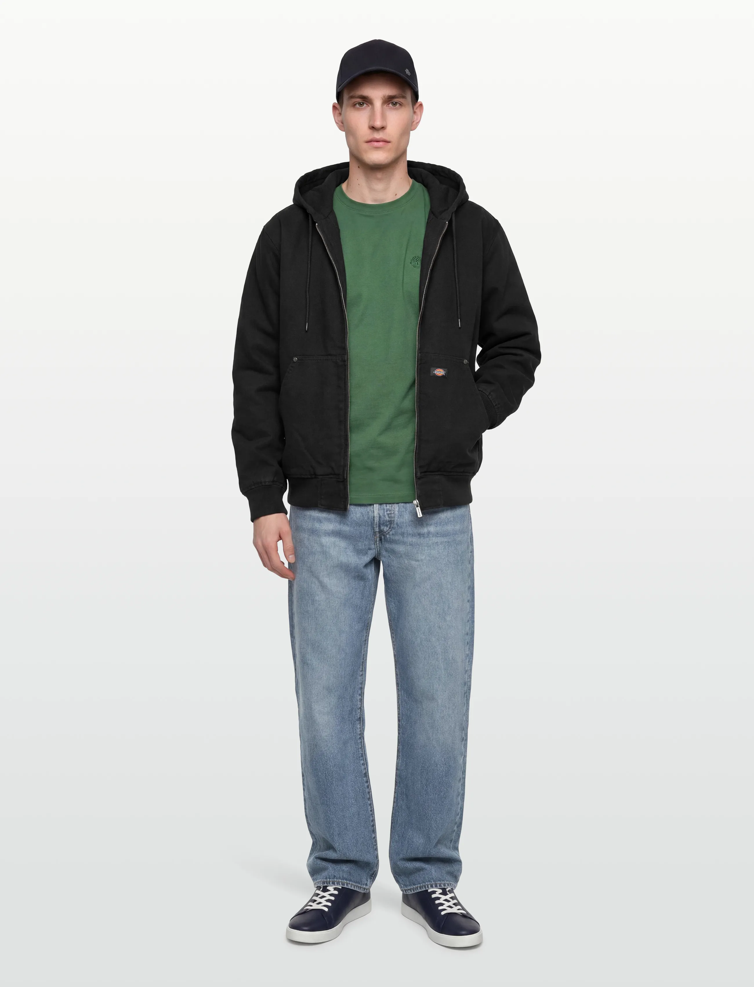 Dickies UNLINED CANVAS HOODED BOMBER - Overshirts - BLACK / black