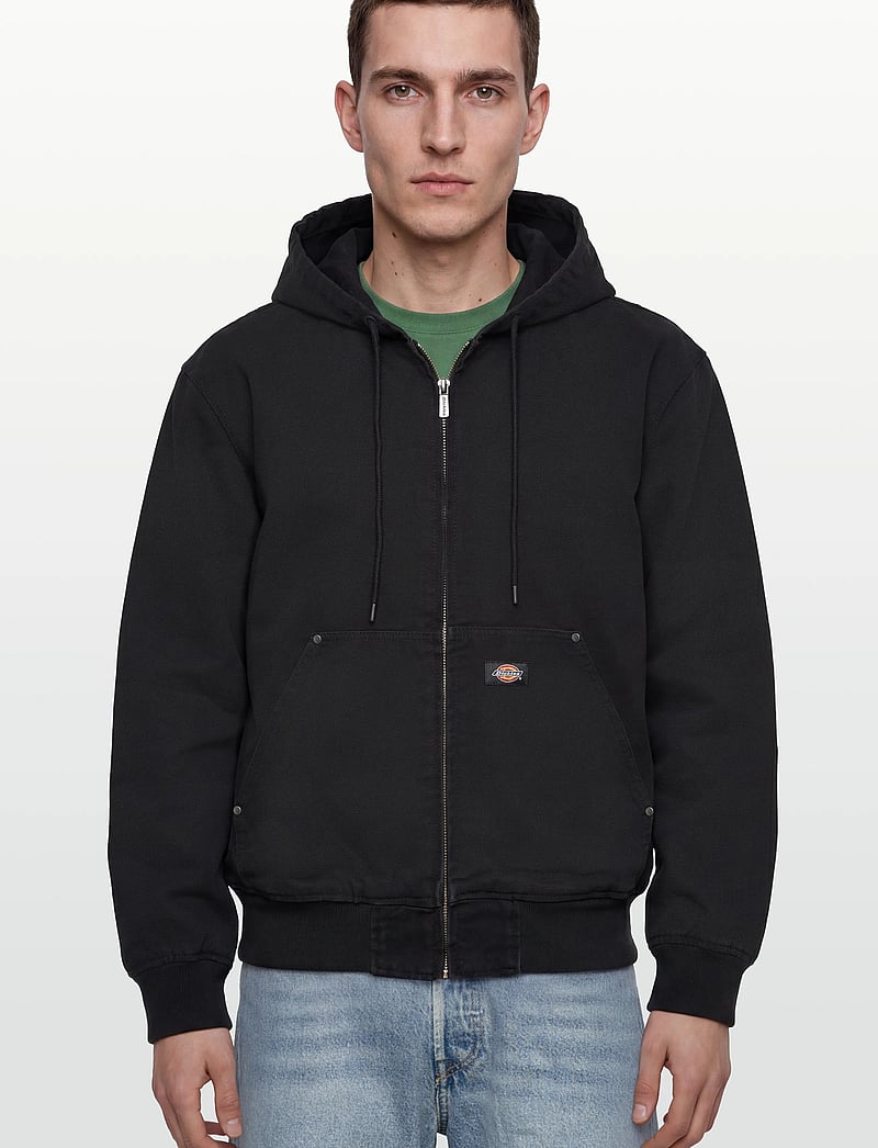 Dickies - UNLINED CANVAS HOODED BOMBER - forårsjakker - black - 3