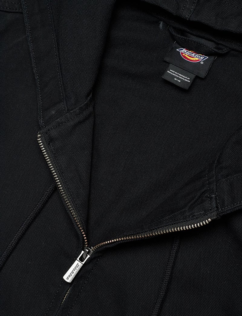 Dickies - UNLINED CANVAS HOODED BOMBER - kevadjoped - black - 2
