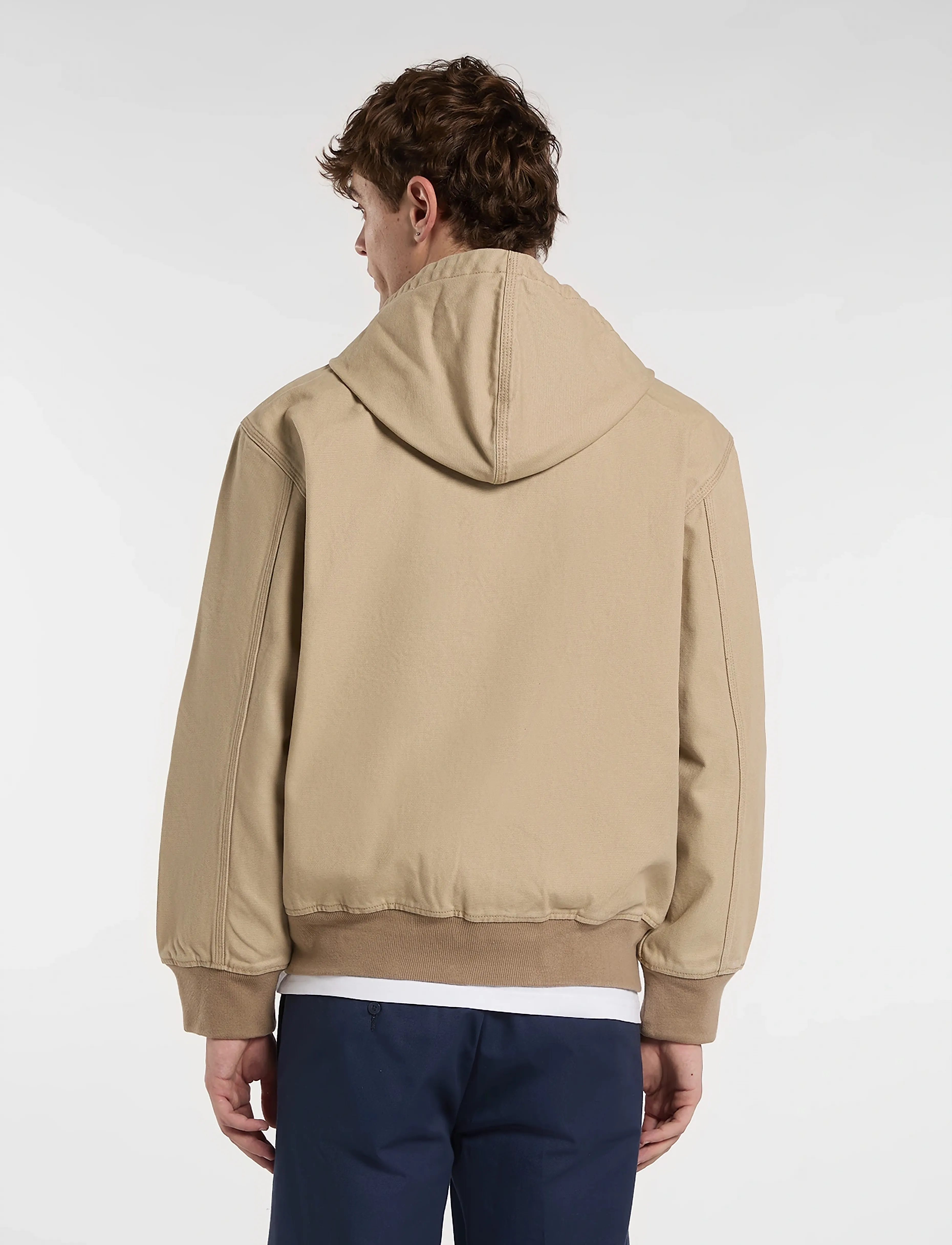 Unlined Canvas Hooded Bomber 2