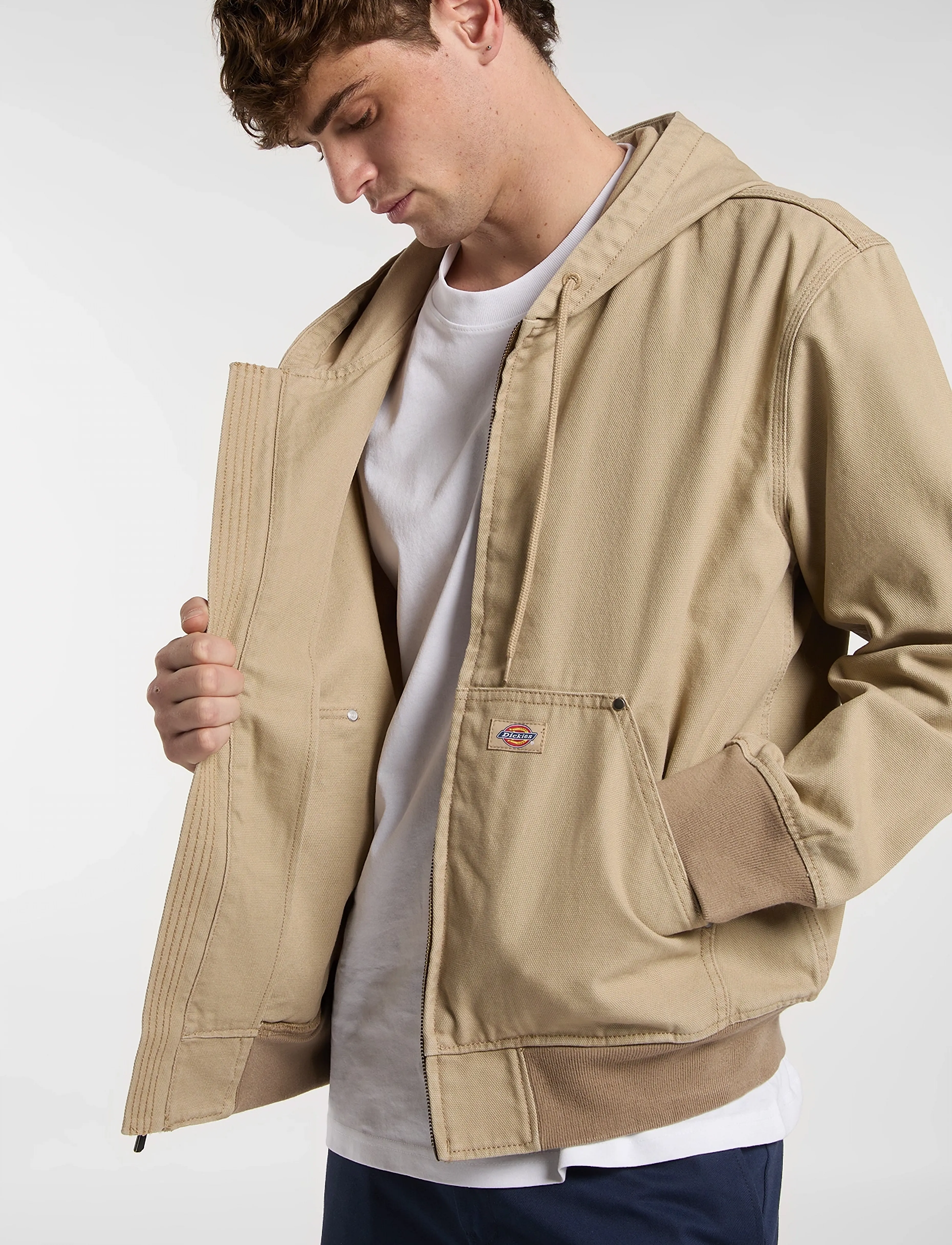 Unlined Canvas Hooded Bomber 6