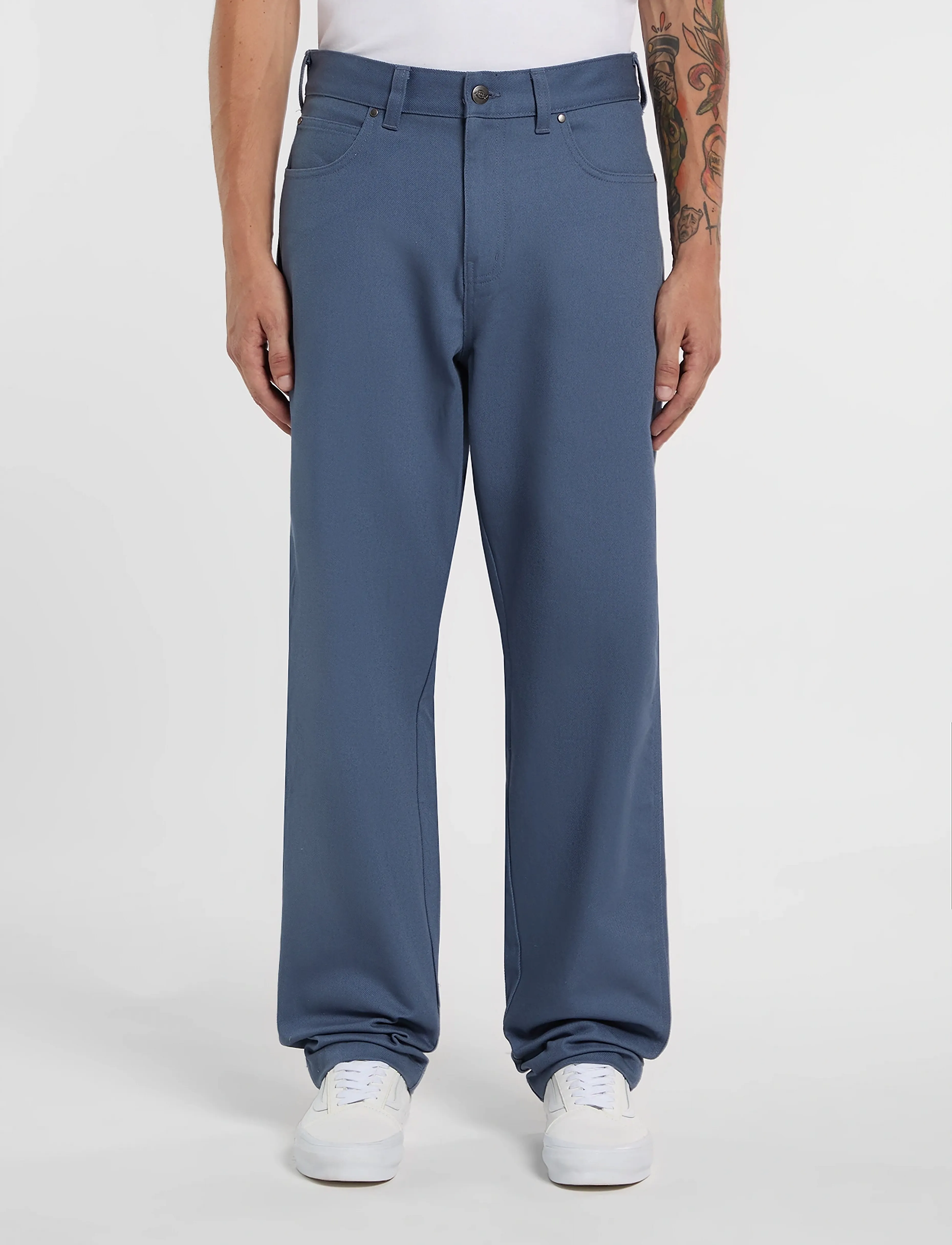 Dickies Wellsville Loose Tapered Twill Pant, 32, Blue, Bukser > Afslappet, Herre