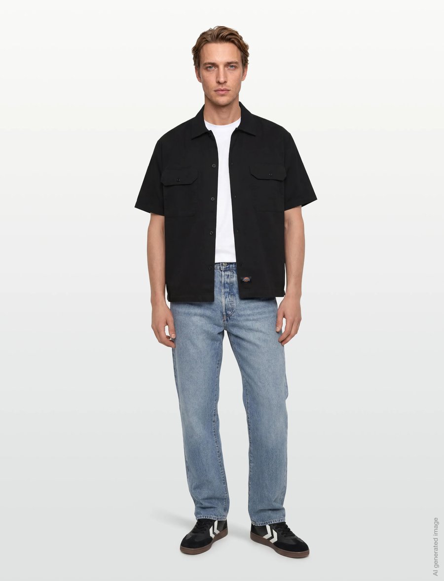 Dickies - 247 GD WORK SHIRT SS - kurzarmhemden - black - 0