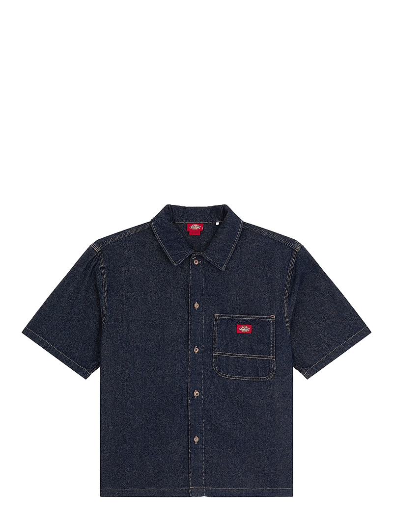 Dickies - DENIM SHIRT SS - teksasärgid - rinsed - 1
