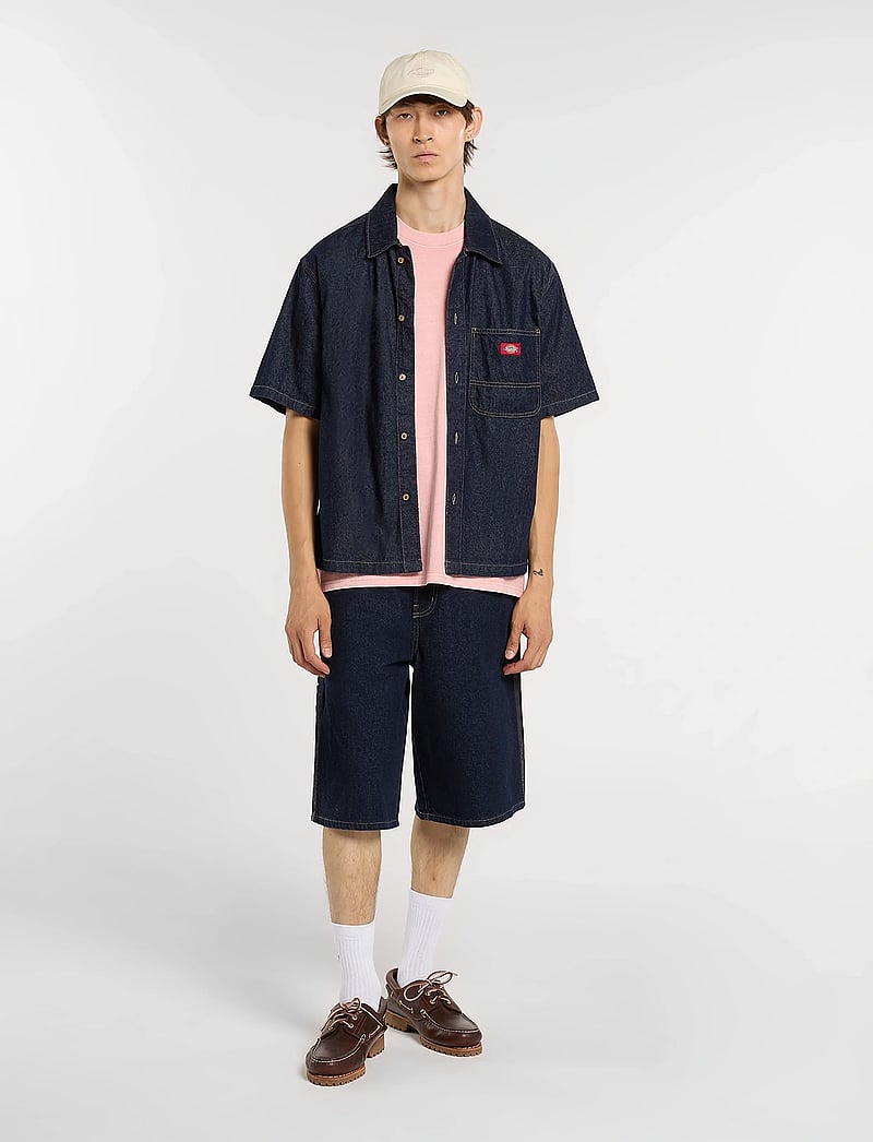 Dickies - DENIM SHIRT SS - teksasärgid - rinsed - 3