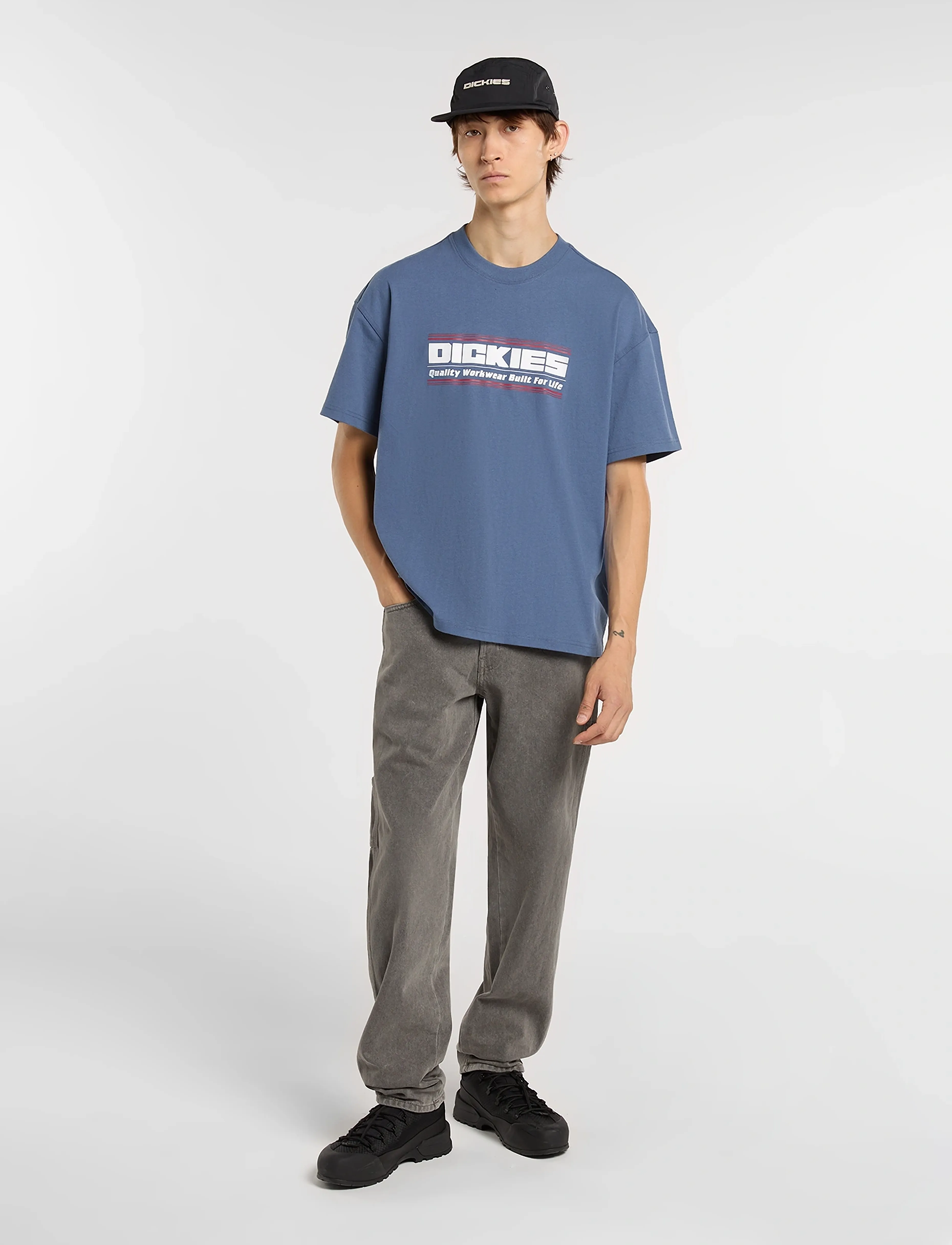 Dickies - 993 REGULAR TAPERED CARPENTER JEANS - tapered jeans - grey wash tntd - 3