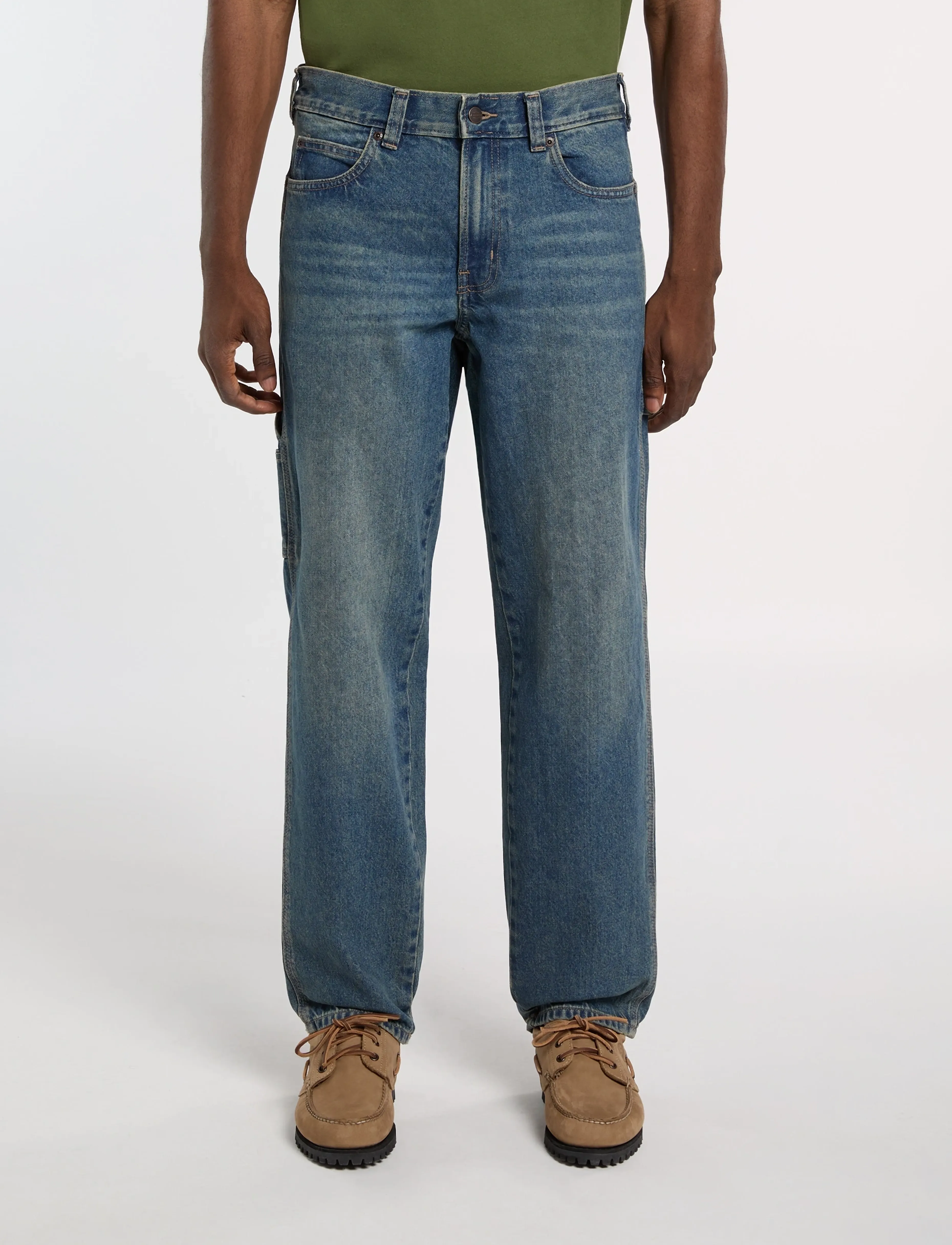 Dickies 993 REGULAR TAPERED CARPENTER JEANS - Tapered jeans - KHAKI TNTD BLUE / blue