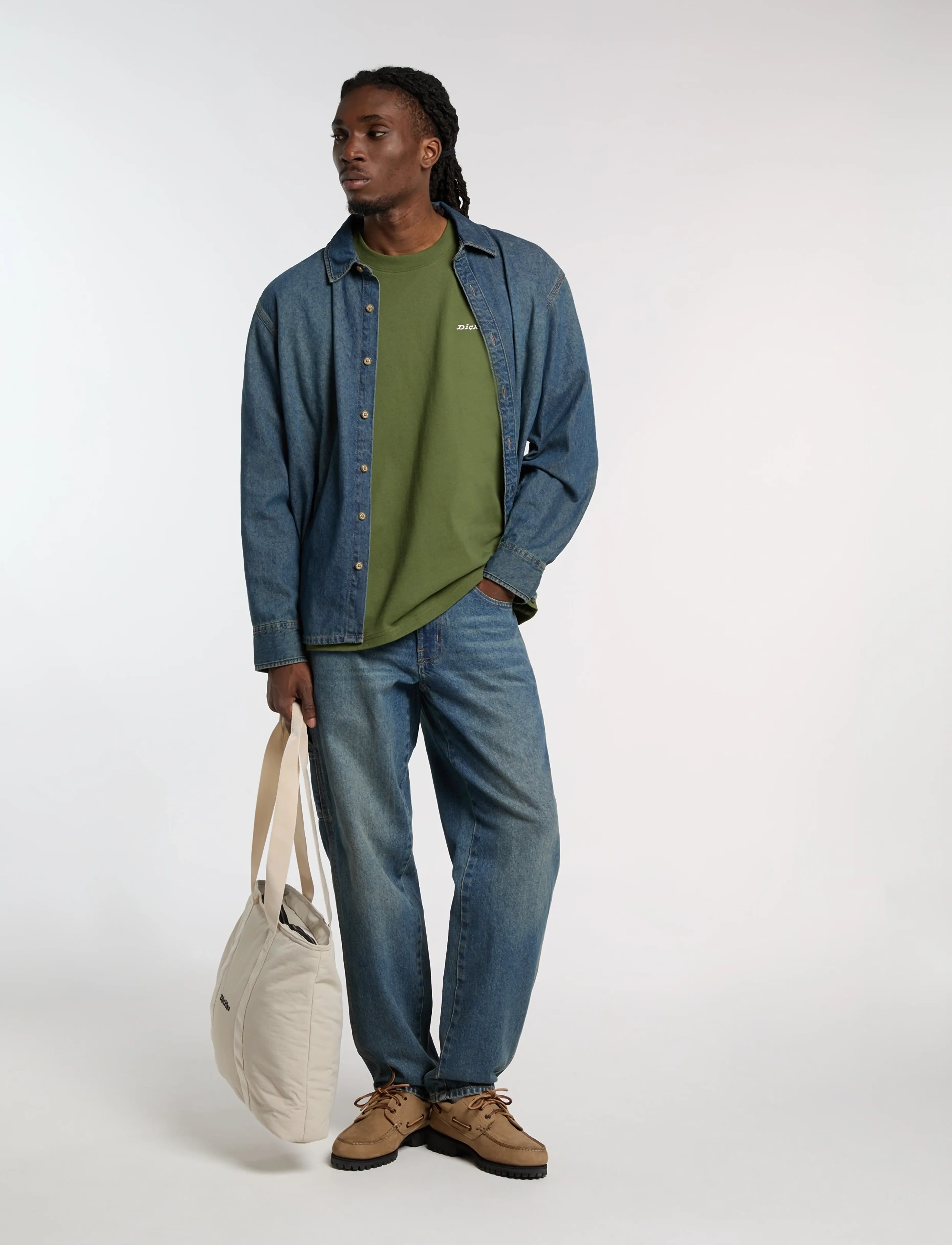 Dickies - 993 REGULAR TAPERED CARPENTER JEANS - tapered jeans - khaki tntd blue - 4