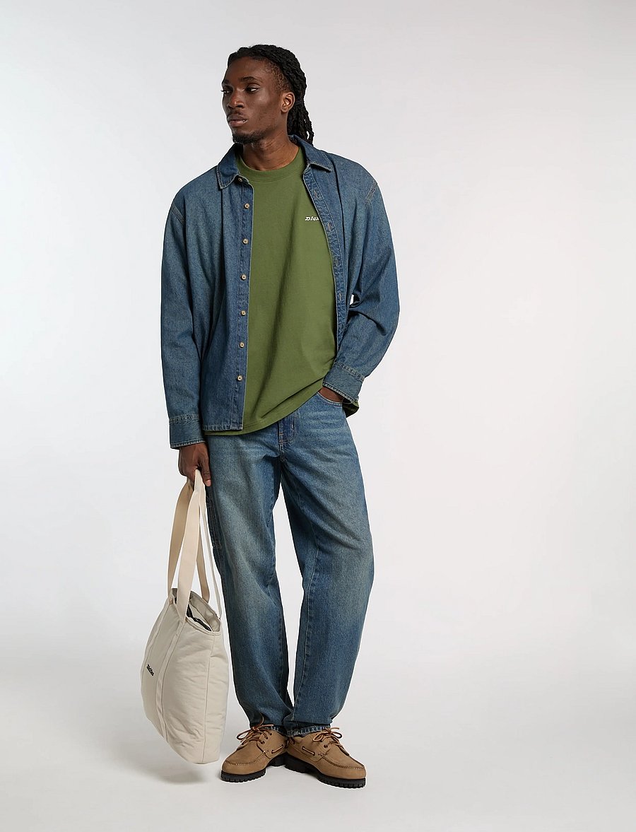 Dickies - 993 REGULAR TAPERED CARPENTER JEANS - tapered jeans - khaki tntd blue - 4