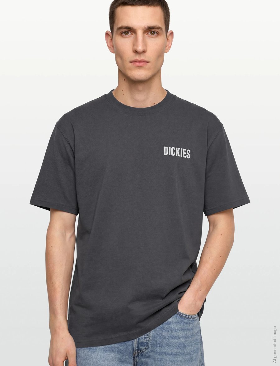Dickies - WOLFHURST SS TEE - kurzärmelige t-shirts - charcoal grey - 3