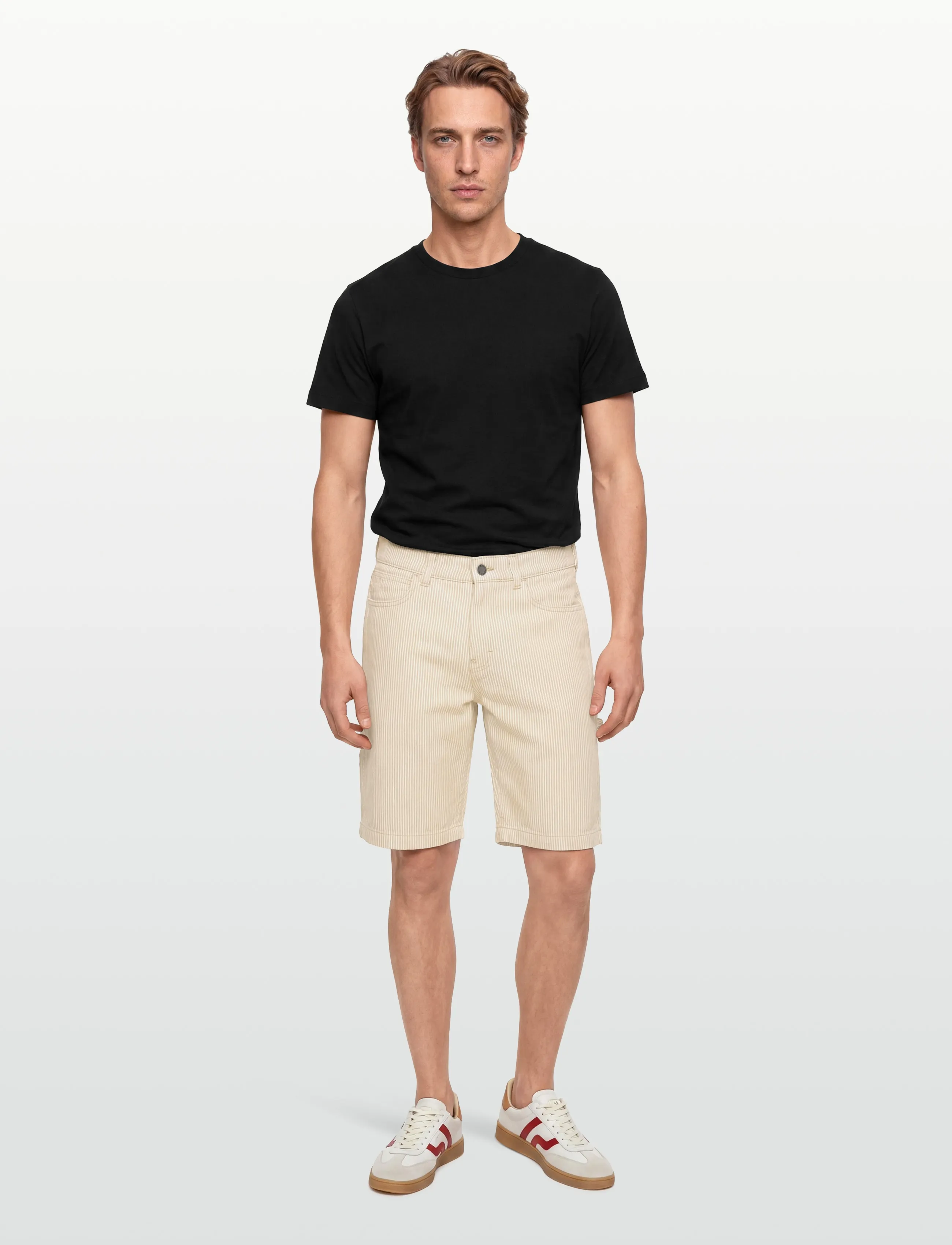 Dickies 11 Inch Hickory Carpenter Short, 32, Shorts, Creme - Casual Männerswear
