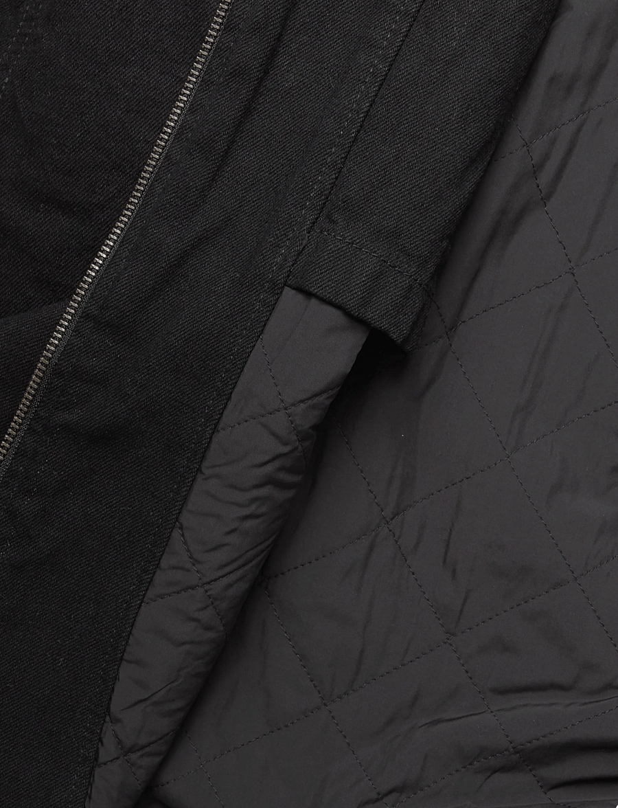 Dickies - LINED DENIM HOODED BOMBER - gefütterte denimjacken - black - 4