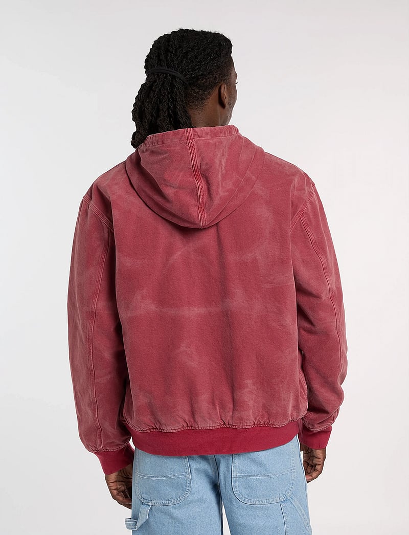Dickies - LINED DENIM HOODED BOMBER - fodrade jeansjackor - garnet - 3