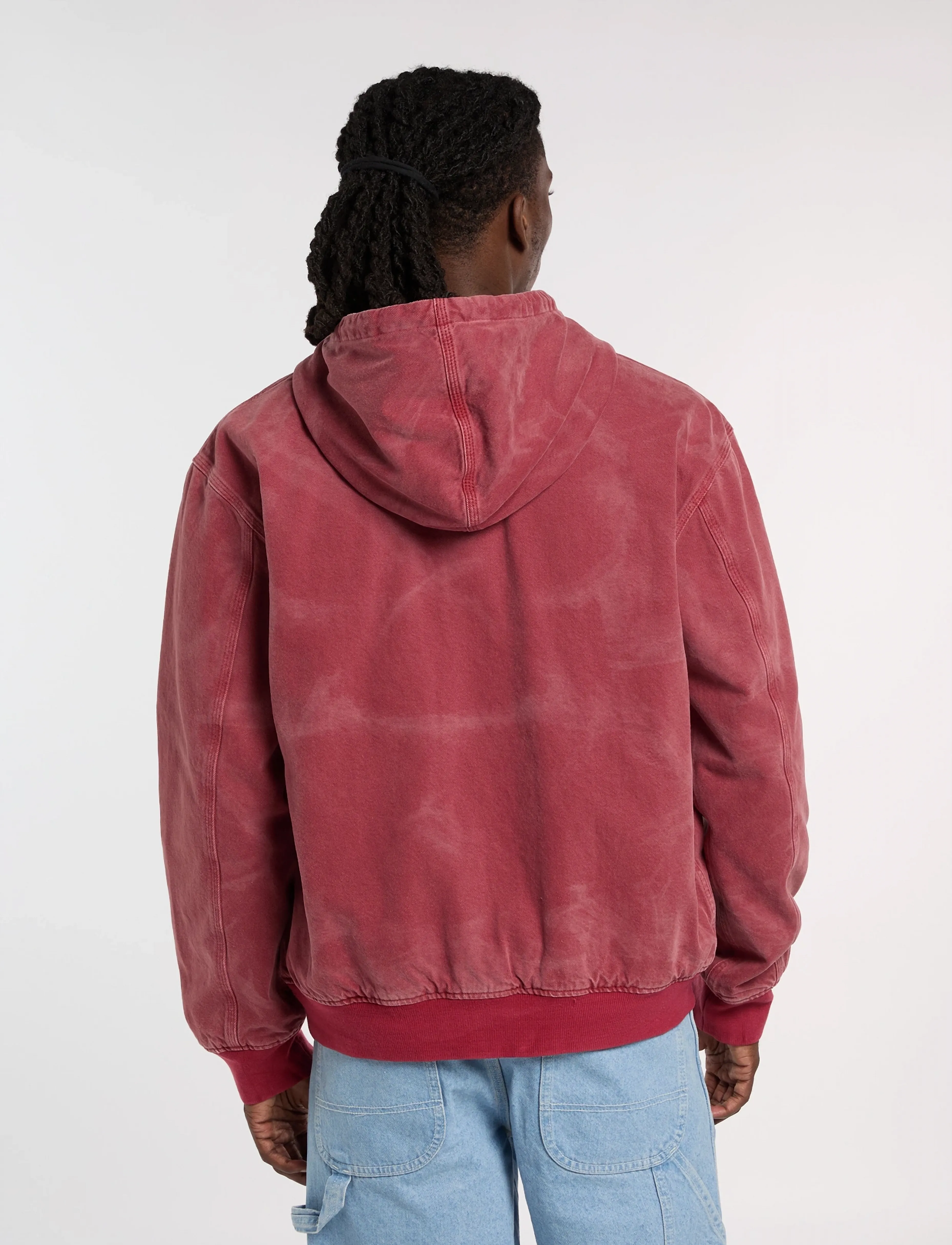 Dickies - HILHAM LINED DENIM HOODED BOMBER - vuorelliset farkkutakit - garnet - 3