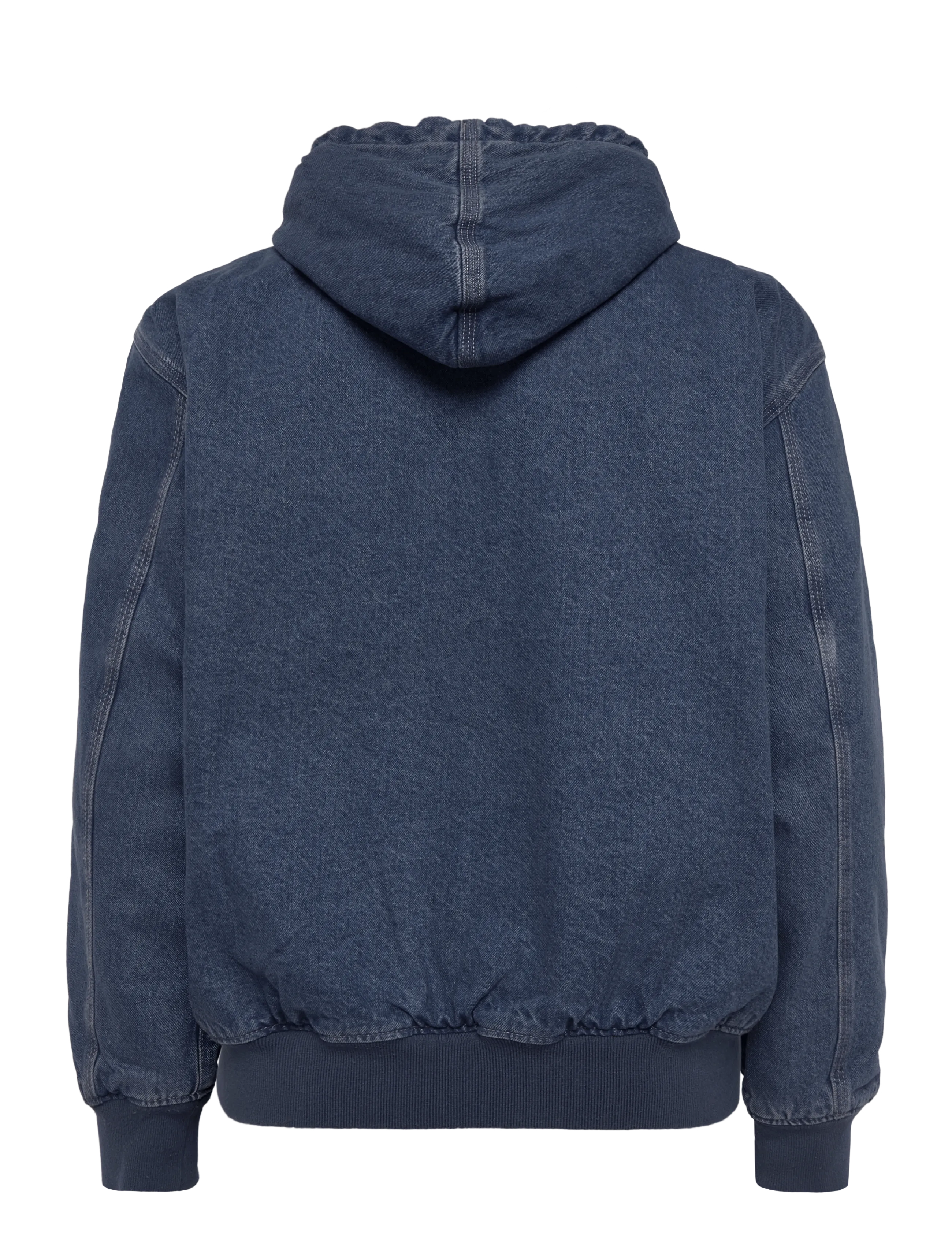 Dickies - HILHAM LINED DENIM HOODED BOMBER - fodrade jeansjackor - mid blue fade wash - 1