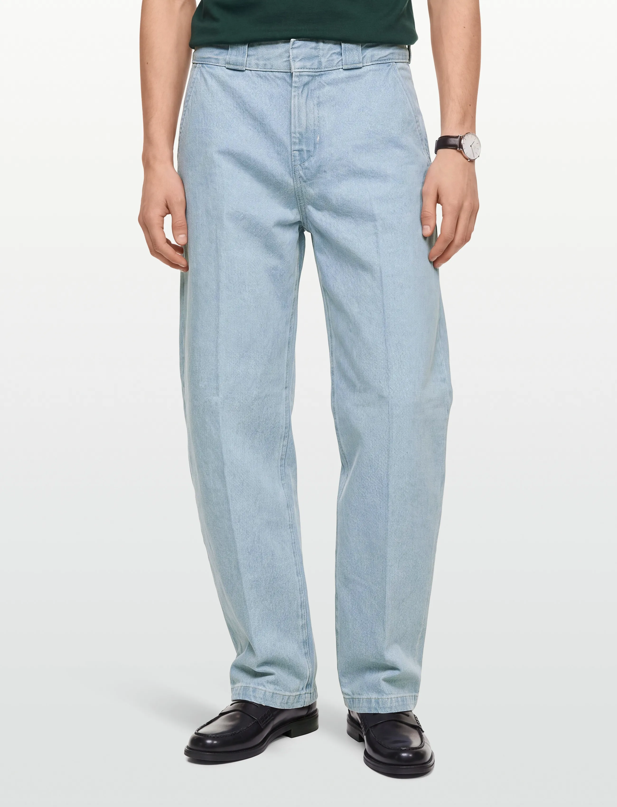 Dickies - 877 BARREL WORK JEANS - byxor & jeans - vintage aged blue - 3