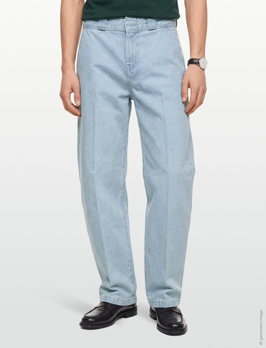 Dickies - 877 BARREL WORK JEANS - alt kitsenevad teksad - vintage aged blue - 3