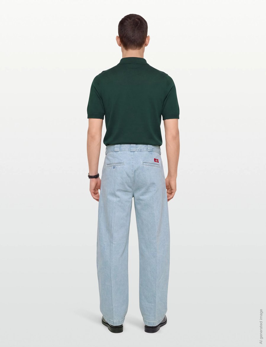 Dickies - 877 BARREL WORK JEANS - alt kitsenevad teksad - vintage aged blue - 4