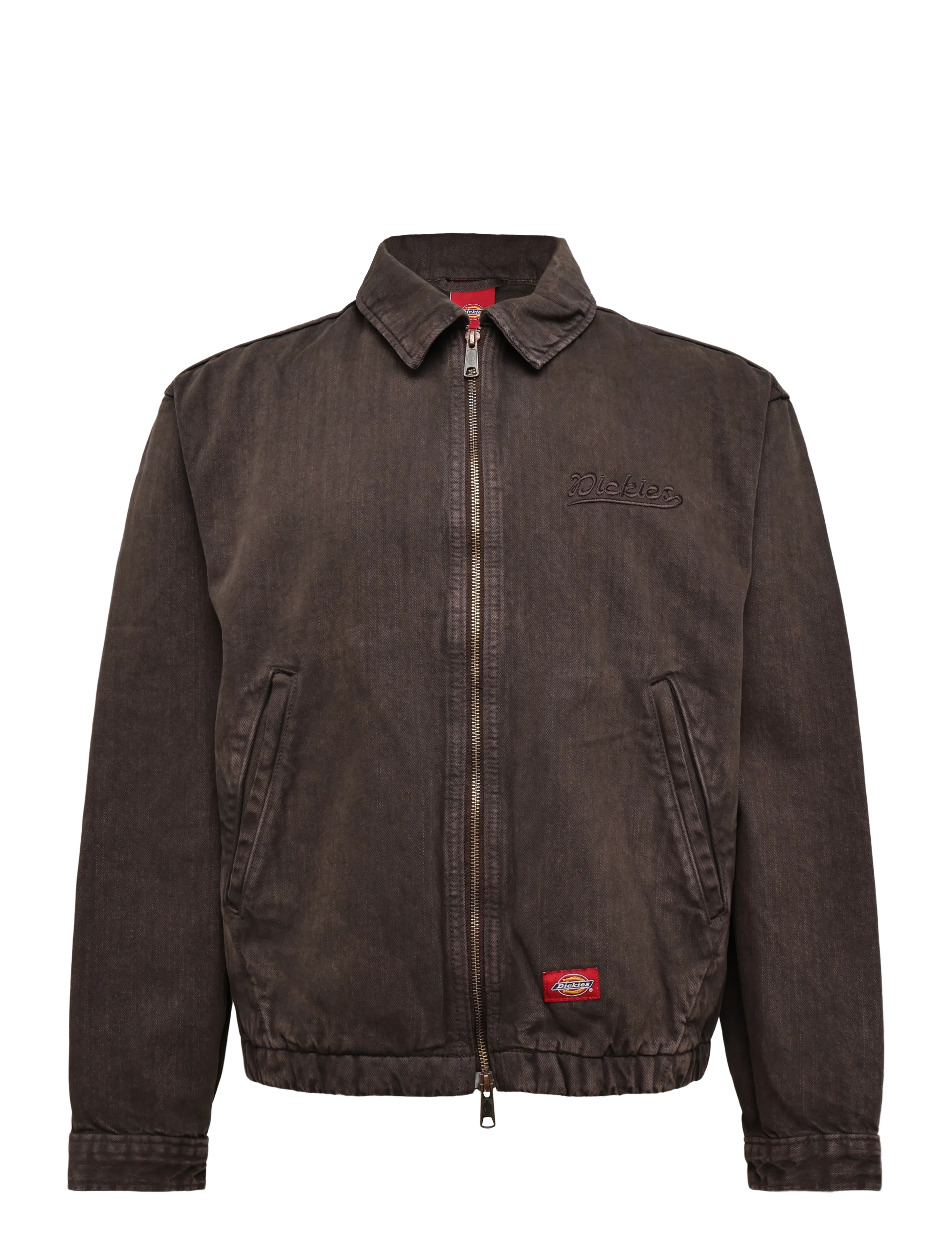 Dickies EDGEWOOD UNLINED DENIM JACKET - Tøj - DARK BROWN / brown