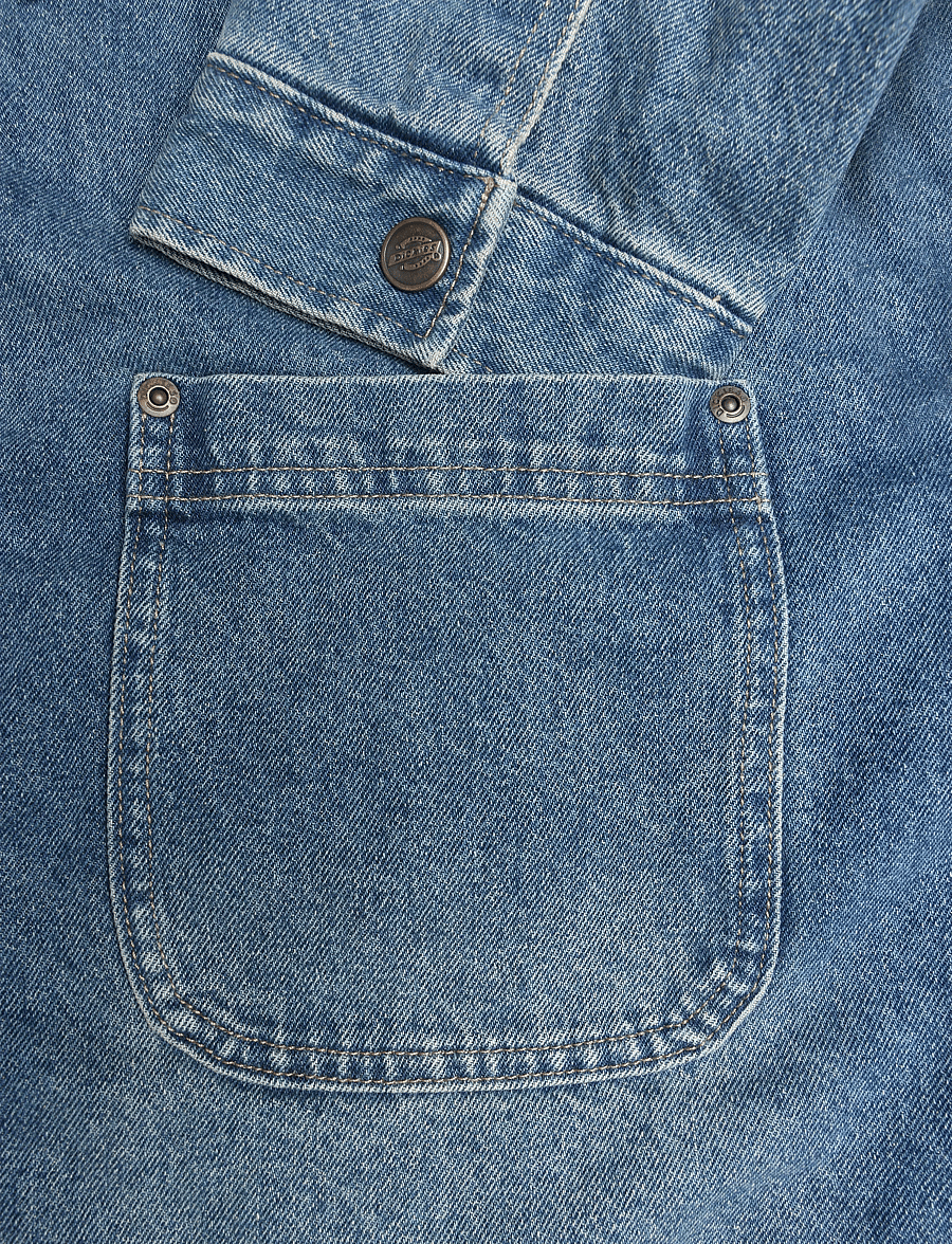 Dickies - TAYLOR DENIM JACKET - voodriga teksatagid - mid blue fade wash - 3