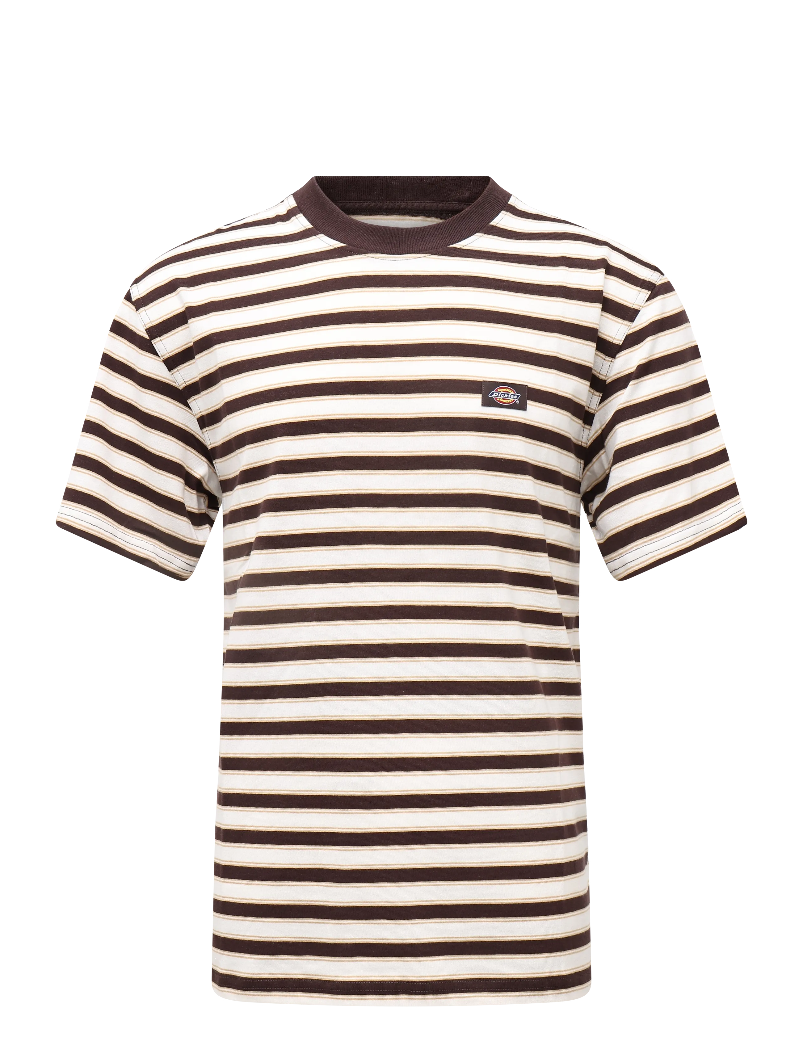 Dickies STRIPE SS TEE - Kläder - CHOCOLATE BROWN / brown