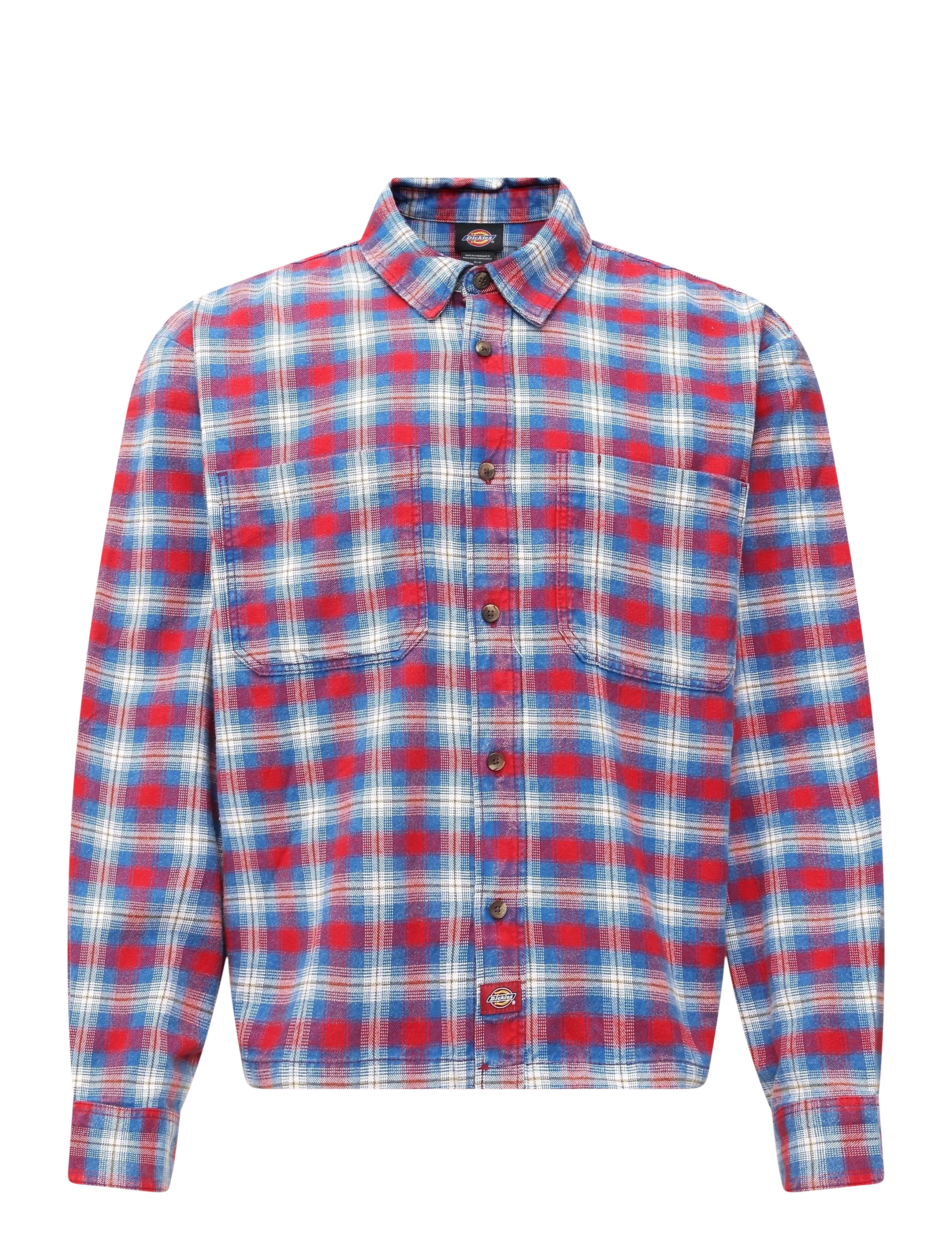 Dickies JEROME CROPPED FLANNEL SHIRT - Riided - DEEP CLARET / burgundy