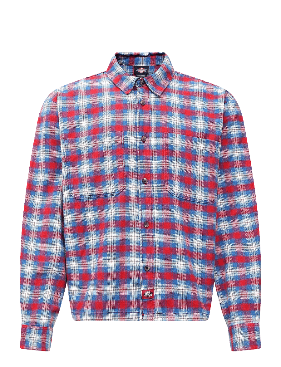 Dickies - JEROME CROPPED FLANNEL SHIRT - flanellsärgid - deep claret - 0