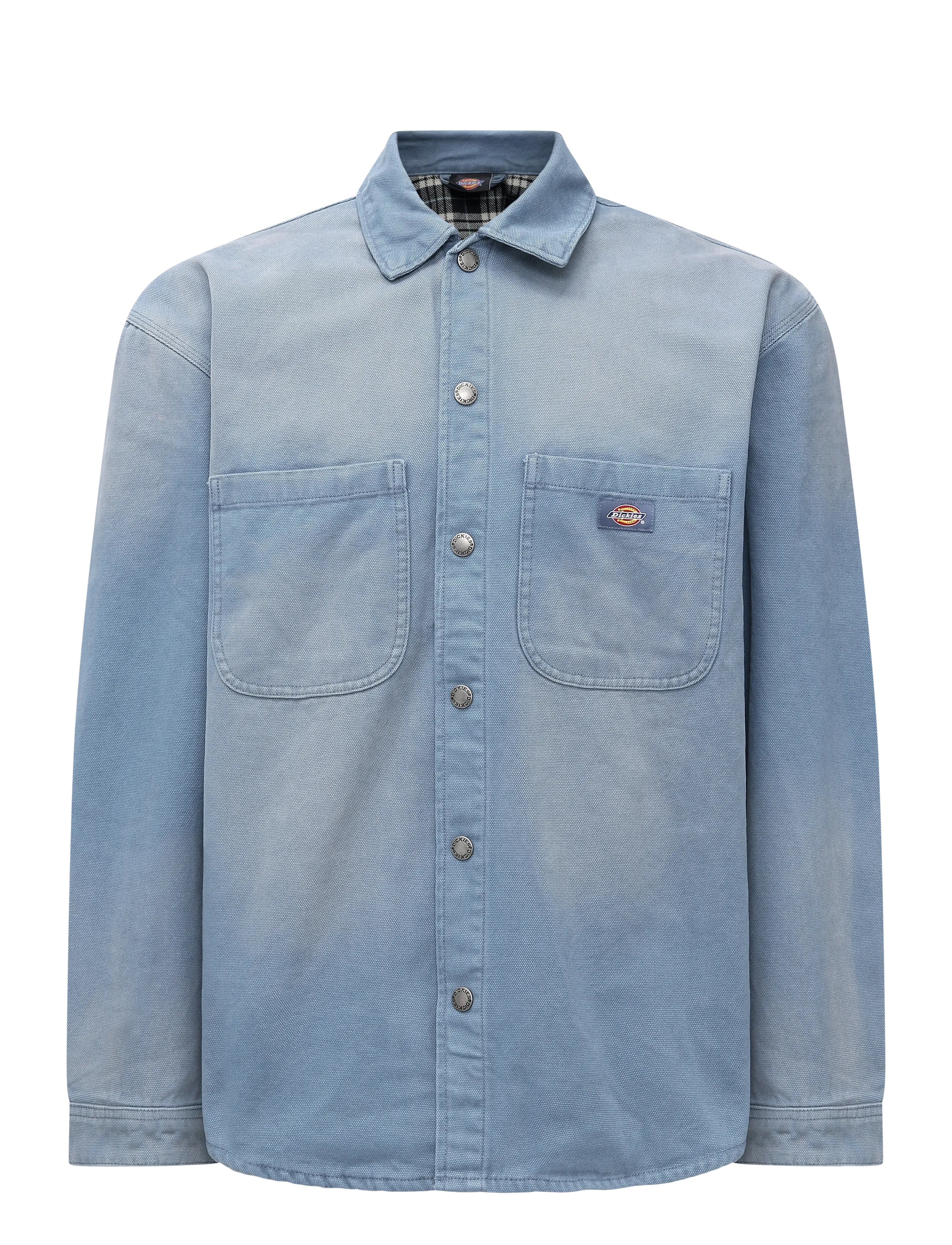 Dickies FLANNEL LINED CANVAS SHACKET - Riided - RETRO INDIGO / blue