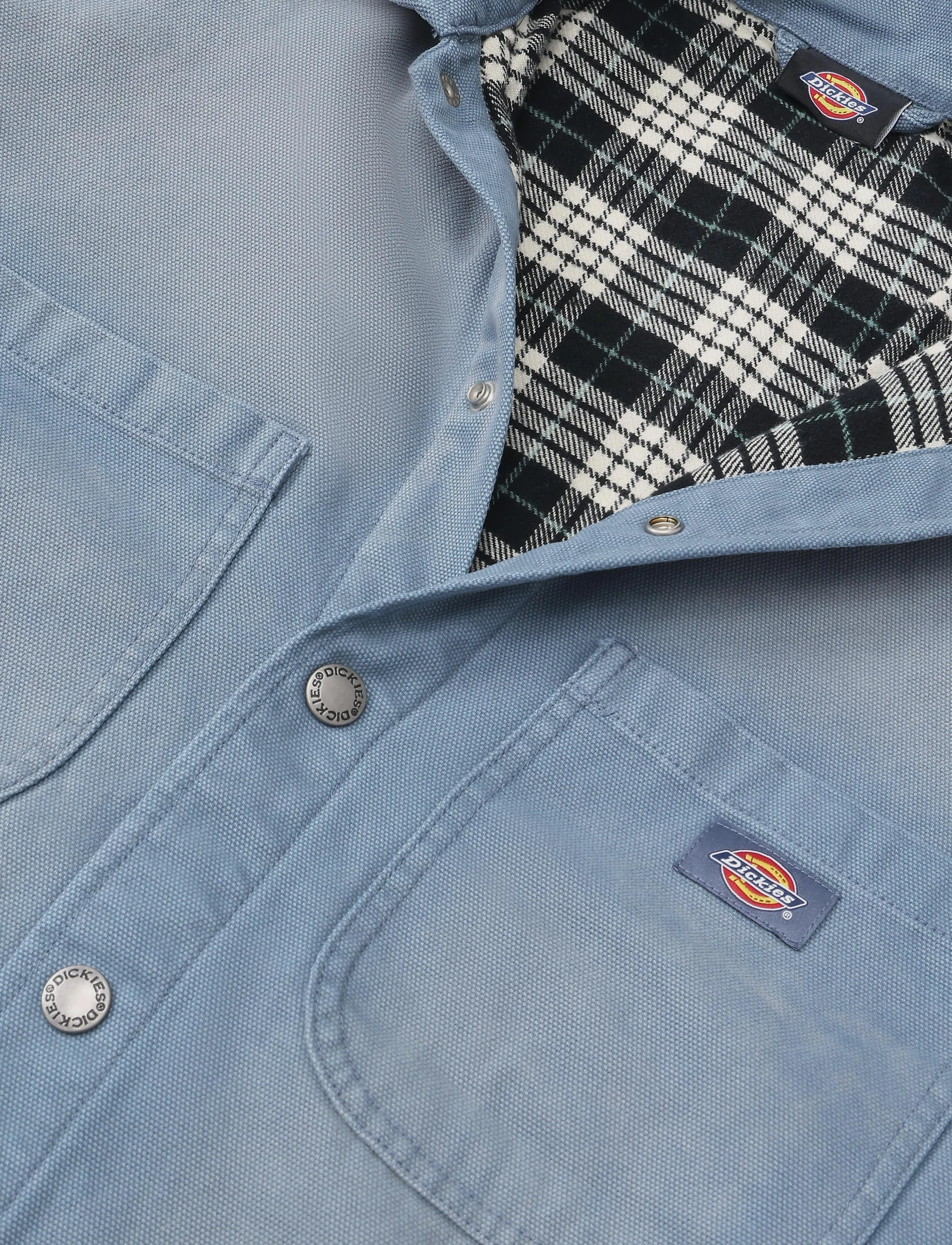 Dickies - FLANNEL LINED CANVAS SHACKET - retro indigo - 2