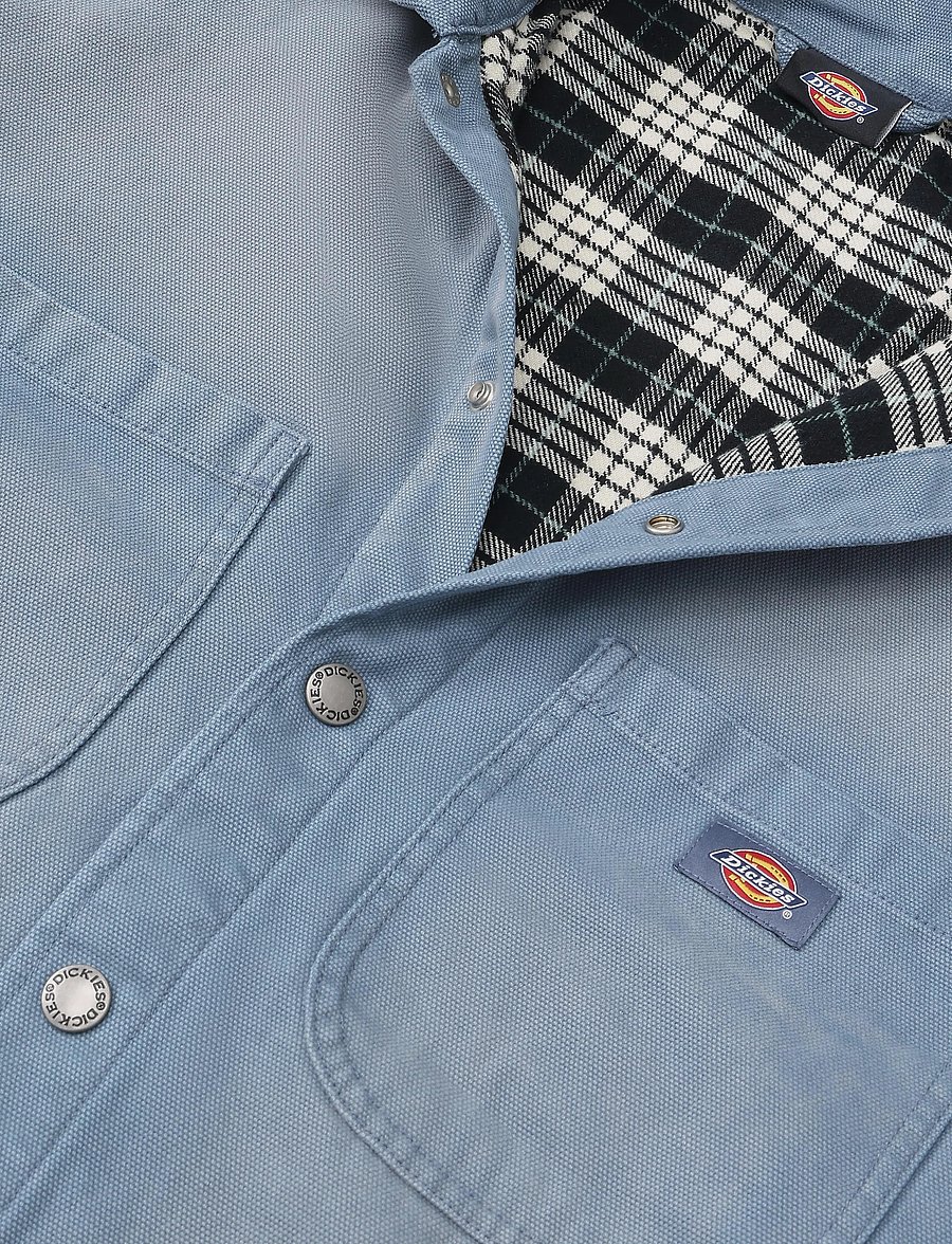 Dickies - FLANNEL LINED CANVAS SHACKET - herbstjacken - retro indigo - 2