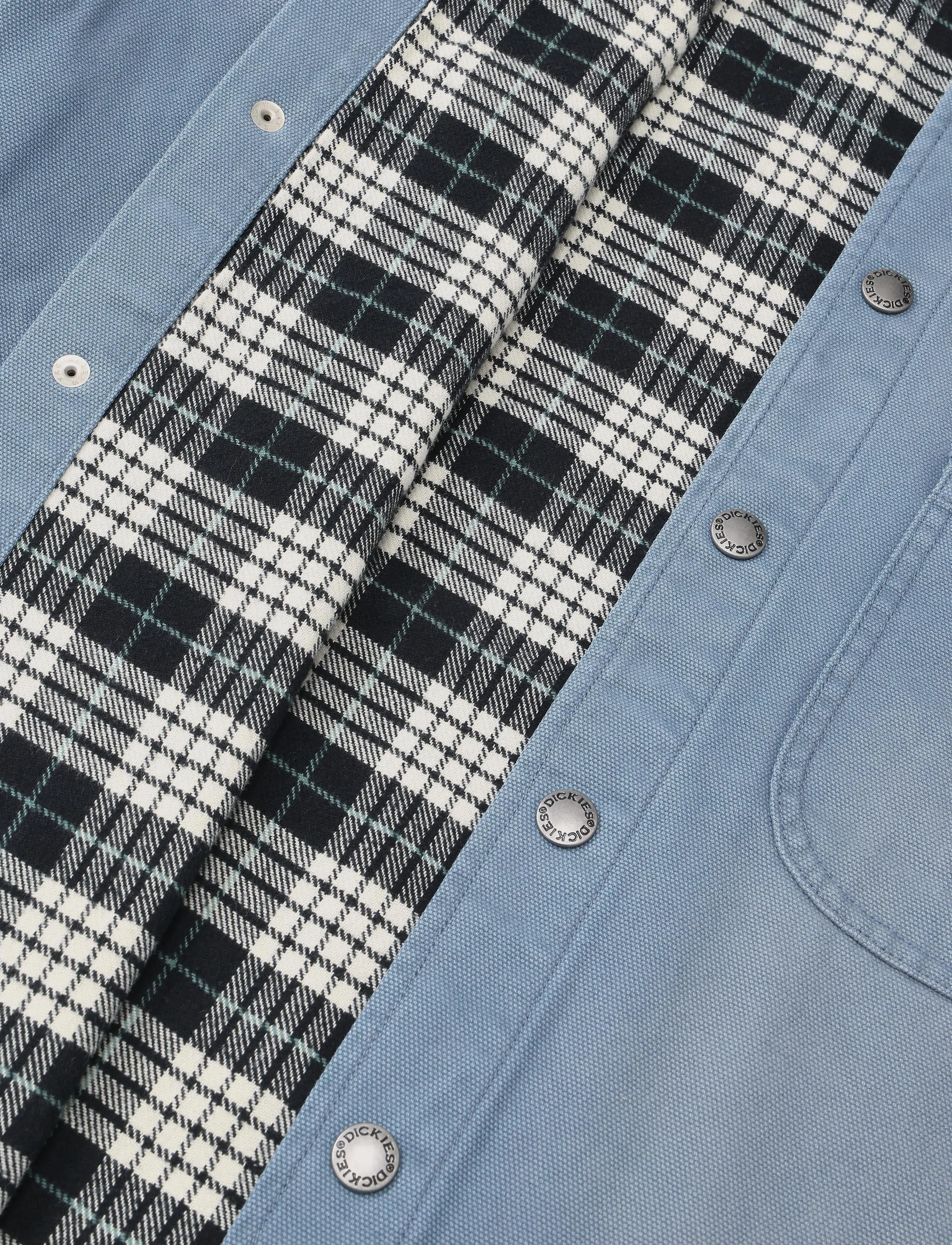 Dickies - FLANNEL LINED CANVAS SHACKET - retro indigo - 3