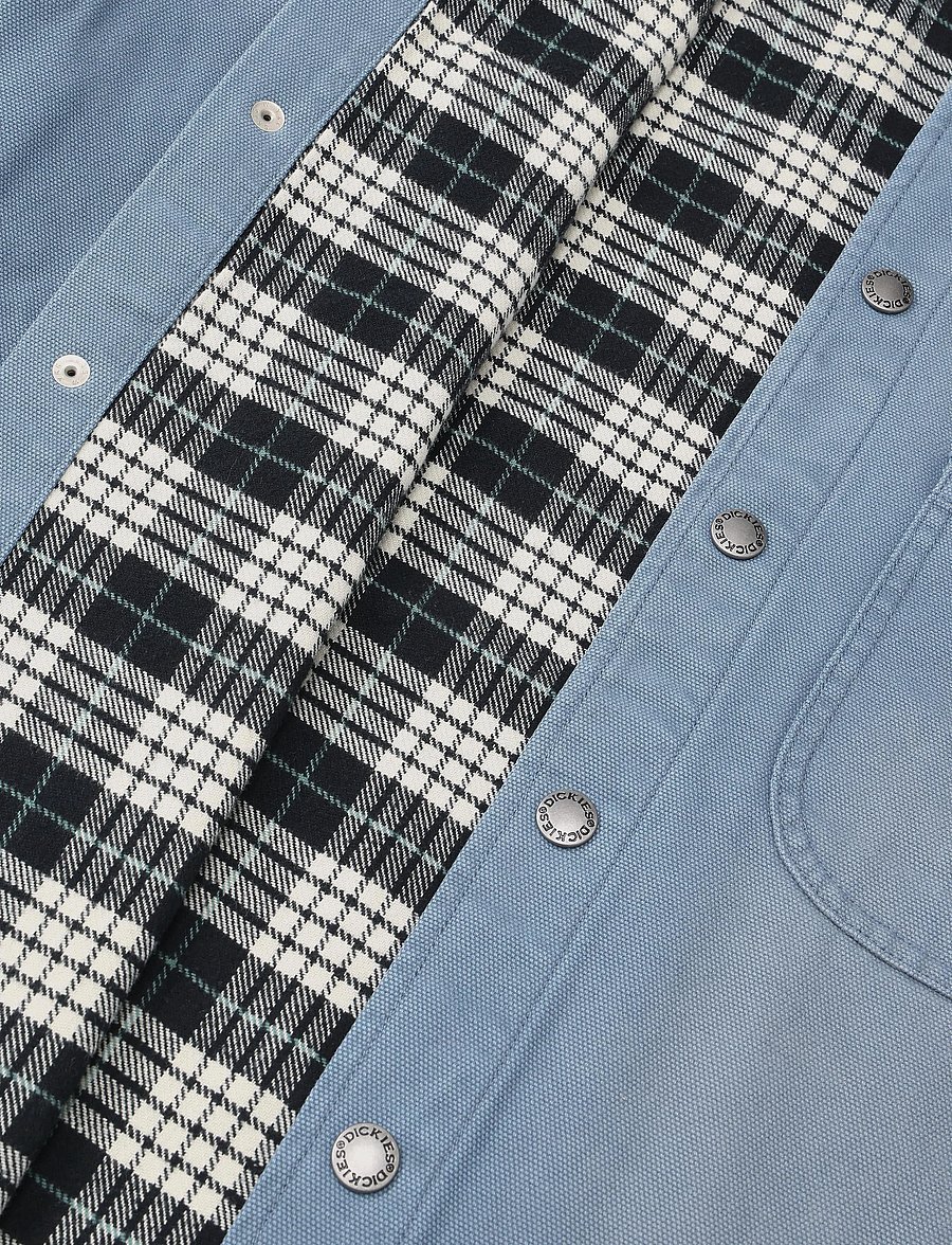 Dickies - FLANNEL LINED CANVAS SHACKET - herbstjacken - retro indigo - 3