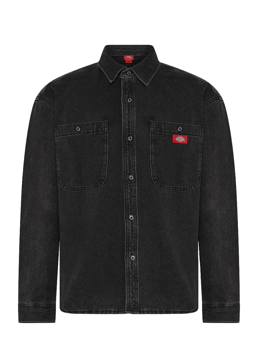 Dickies - MECHANIC DENIM SHIRT - teksasärgid - black wash - 0