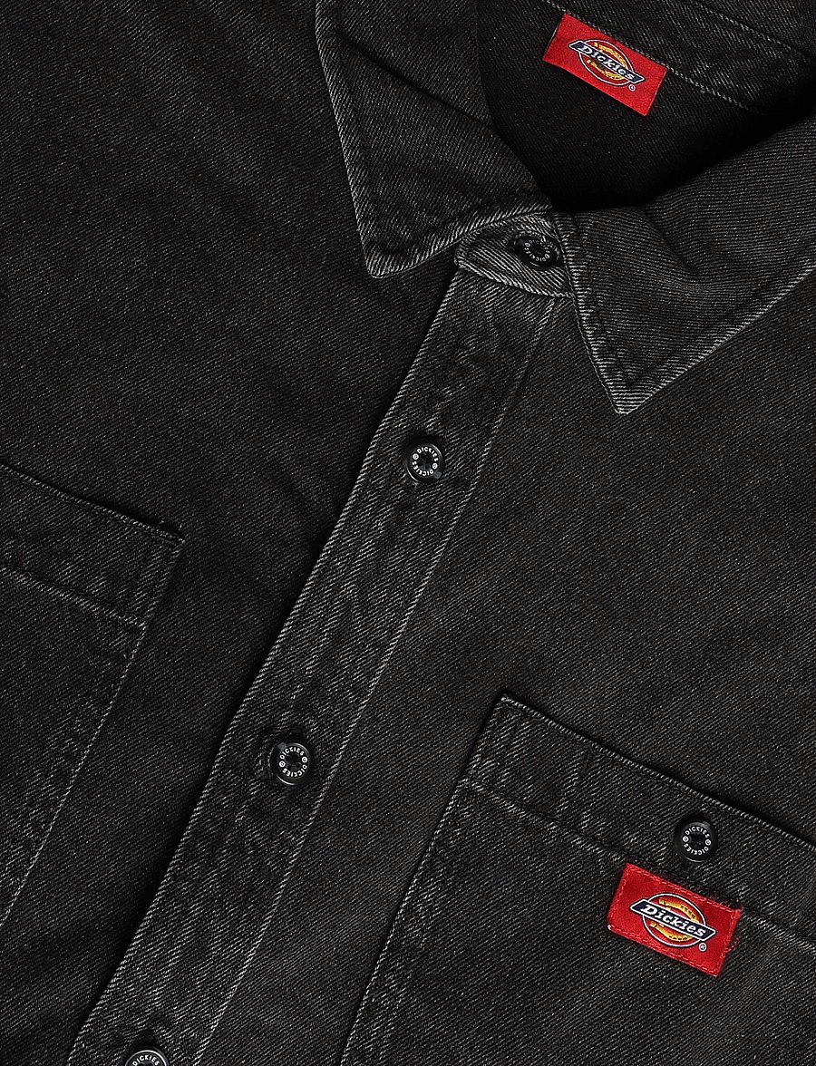 Dickies - MECHANIC DENIM SHIRT - teksasärgid - black wash - 2
