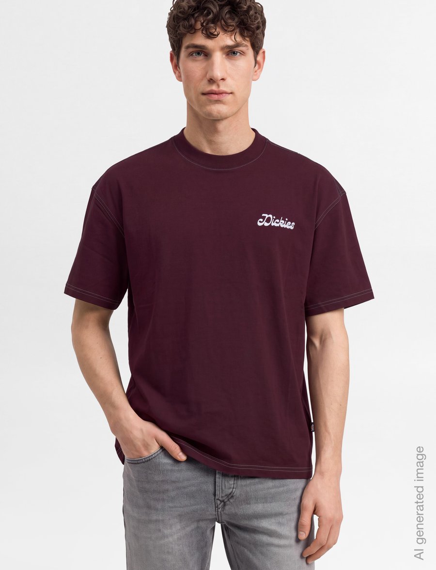 Dickies - CORNVILLE SS TEE - lühikeste varrukatega t-särgid - maroon - 3