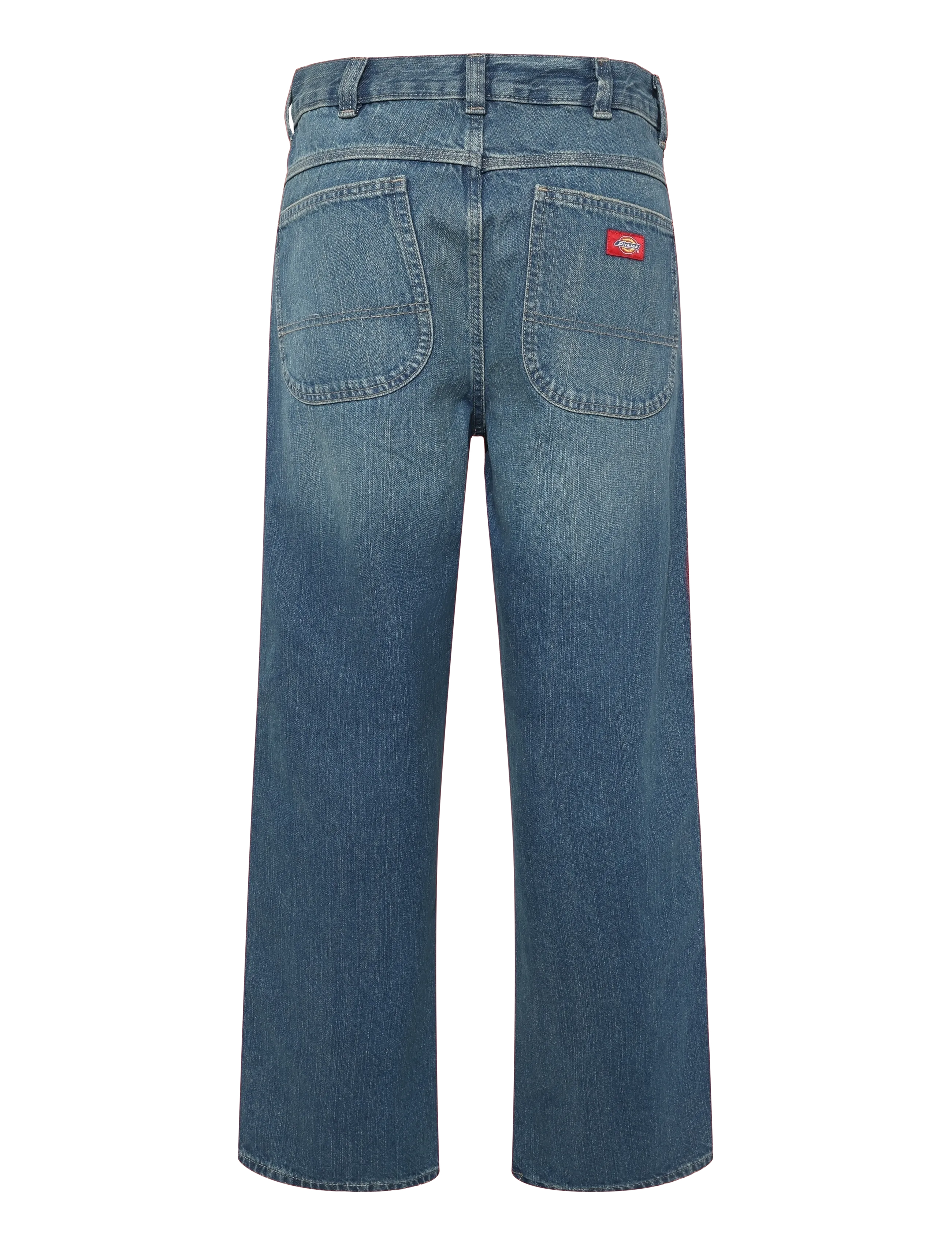 Dickies - SPRINGERVILLE BAGGY STRAIGHT WORK JEANS - weite jeans - mid blue fade wash - 1