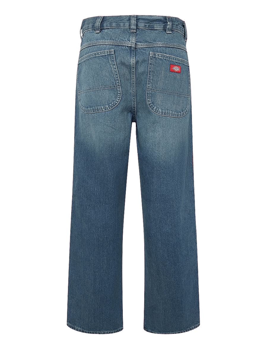 Dickies - SPRINGERVILLE BAGGY STRAIGHT WORK JEANS - weite jeans - mid blue fade wash - 1