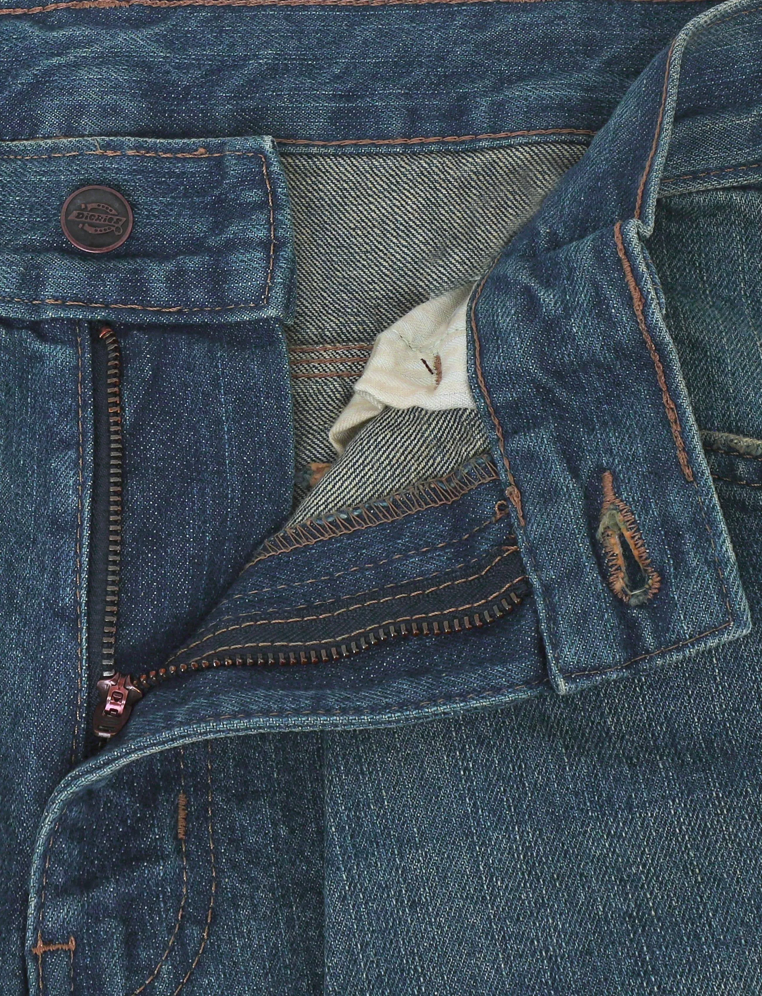 Dickies - SPRINGERVILLE BAGGY STRAIGHT WORK JEANS - weite jeans - mid blue fade wash - 3