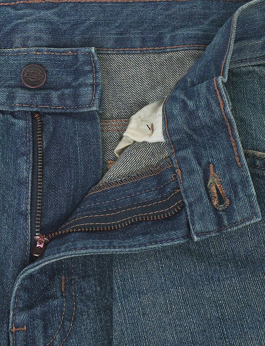 Dickies - SPRINGERVILLE BAGGY STRAIGHT WORK JEANS - weite jeans - mid blue fade wash - 3