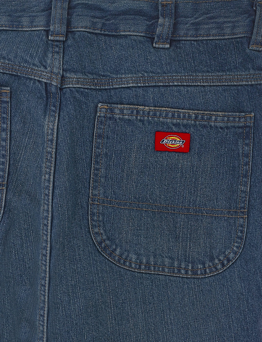 Dickies - SPRINGERVILLE BAGGY STRAIGHT WORK JEANS - weite jeans - mid blue fade wash - 4