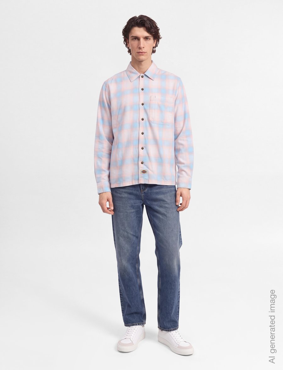 Dickies - GULFPORT FLANNEL SHIRT - flanell-hemden - bone - 0