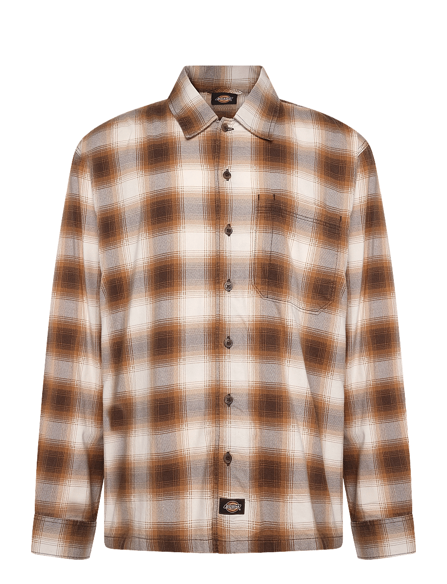 Dickies - GULFPORT FLANNEL SHIRT - flannel-skjorter - chocolate brown - 0