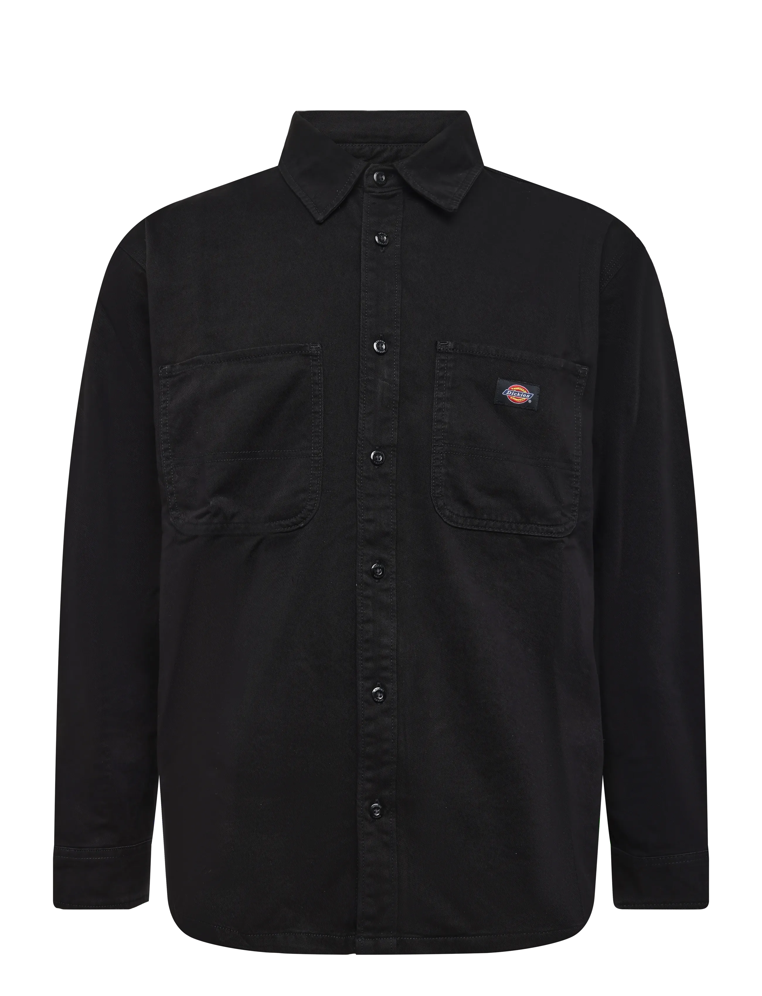 Dickies 247 GARMENT DYED WORK SHIRT - Triibulised särgid - BLACK / black