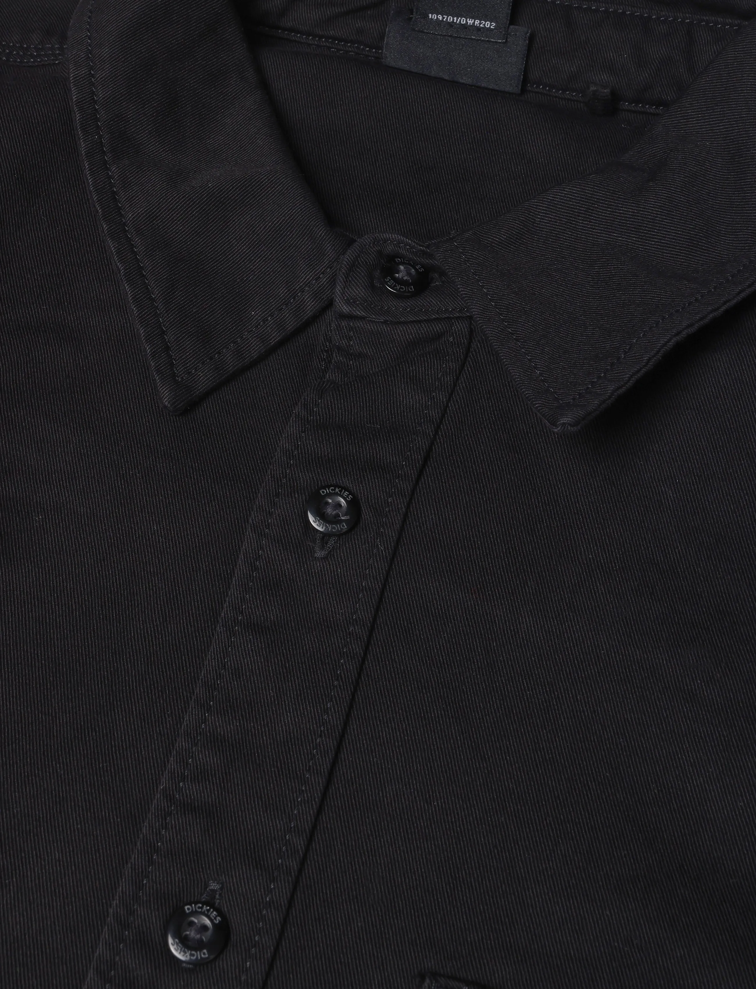 Dickies - 247 GARMENT DYED WORK SHIRT - triibulised särgid - black - 2
